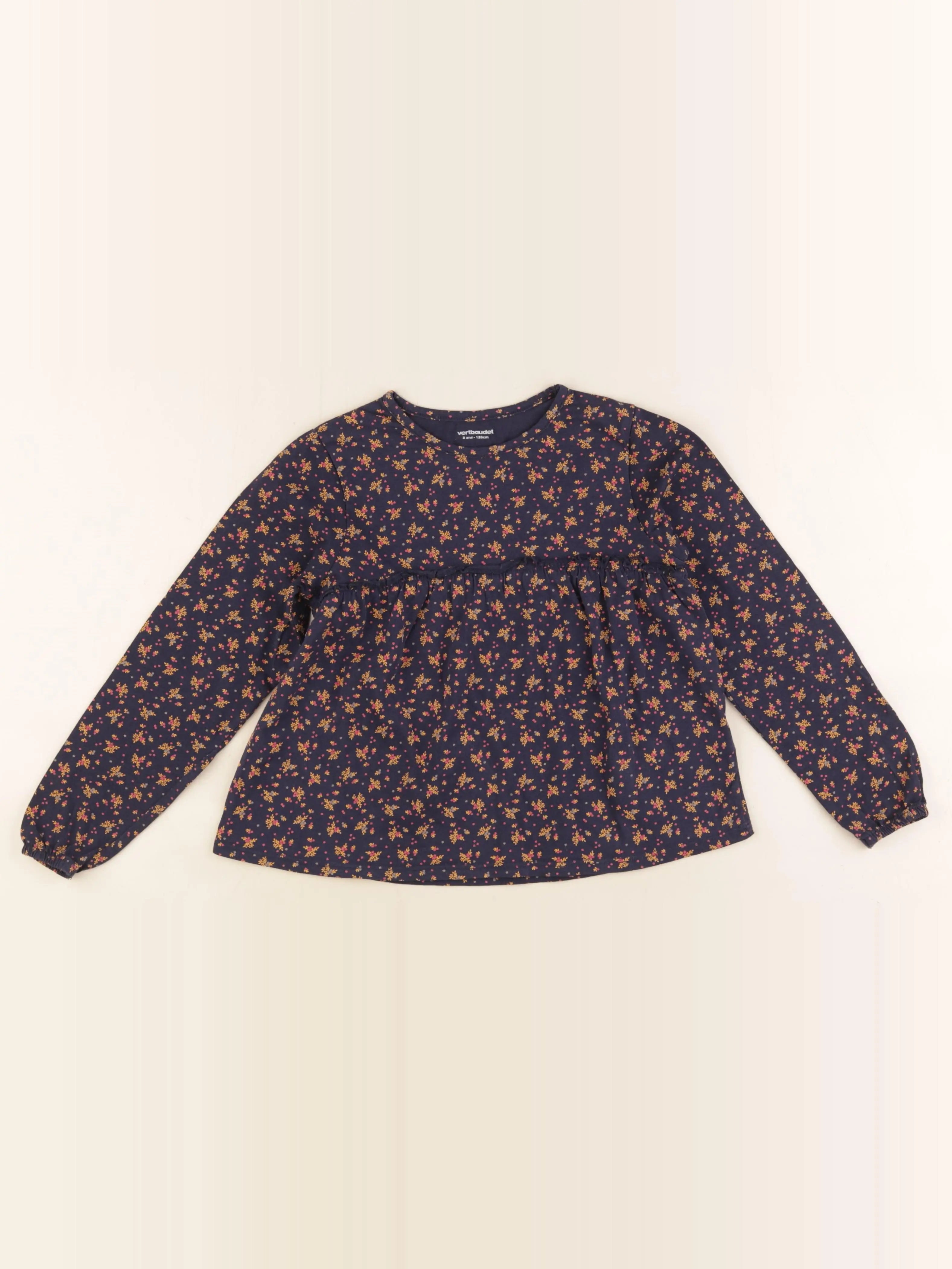 Vertbaudet - tee-shirt bleu - 8 ans