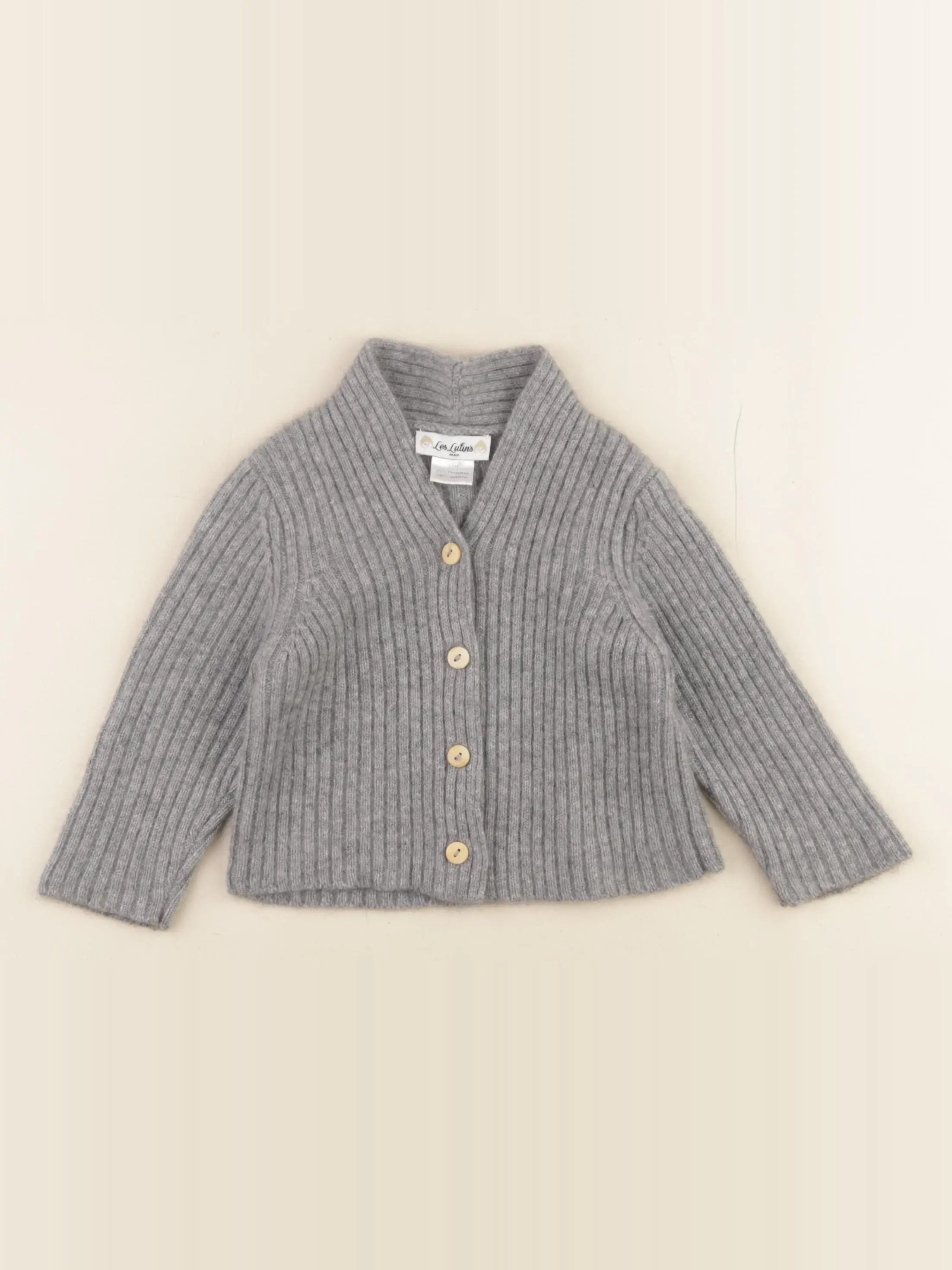 Les Lutins Paris - gilet gris - 12 mois