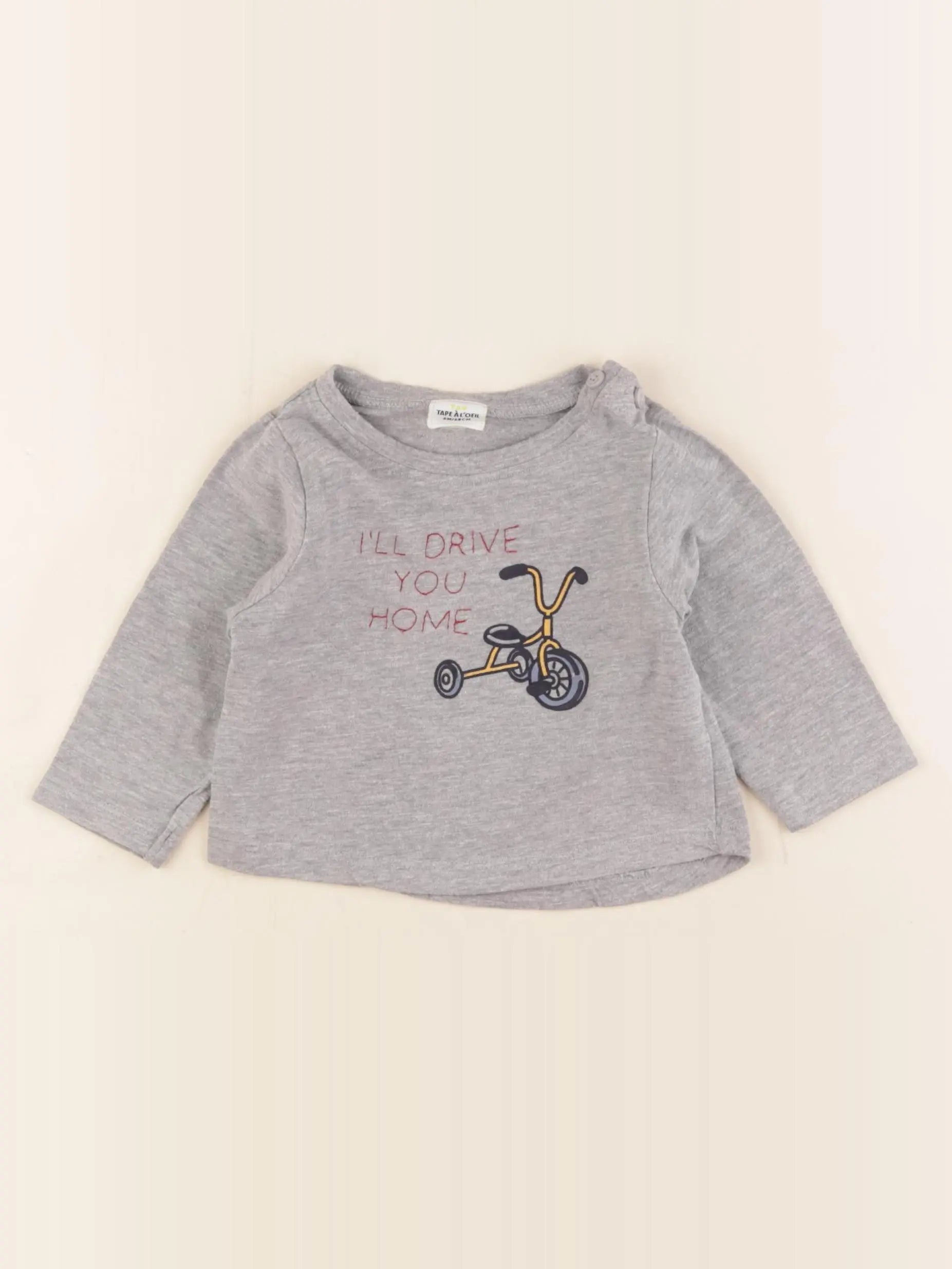 Tape à l'oeil - tee-shirt gris - 6 mois