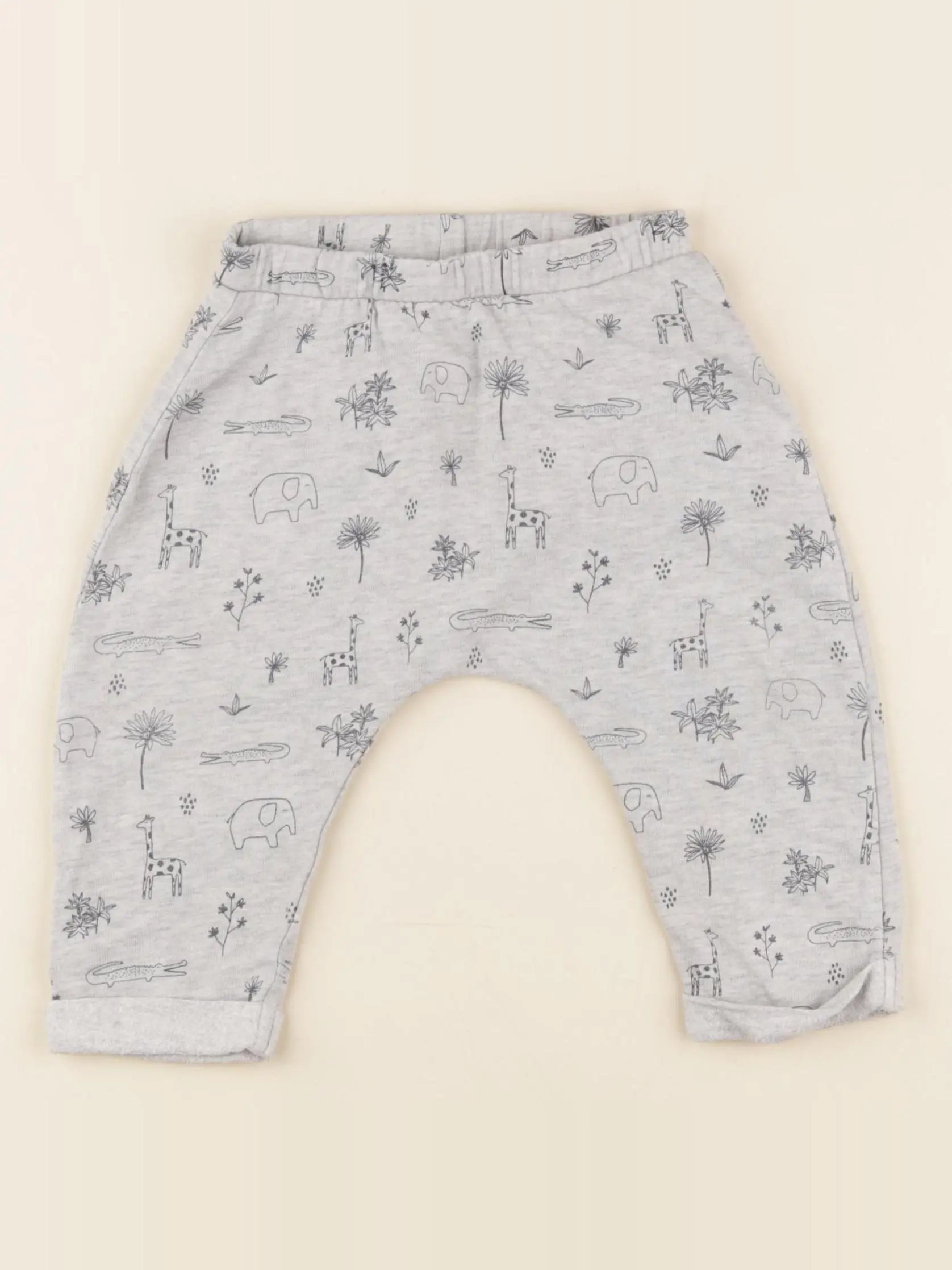 Vertbaudet - sarouel gris - 12 mois