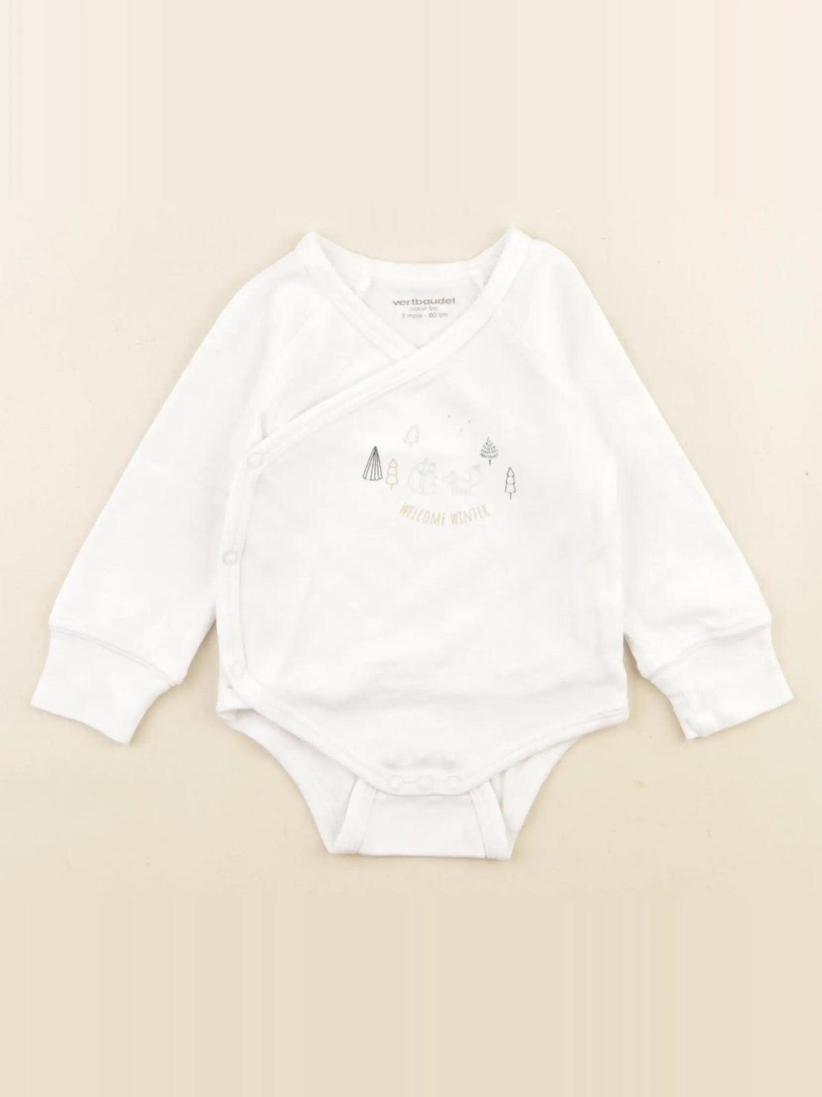 Vertbaudet - body blanc - 3 mois