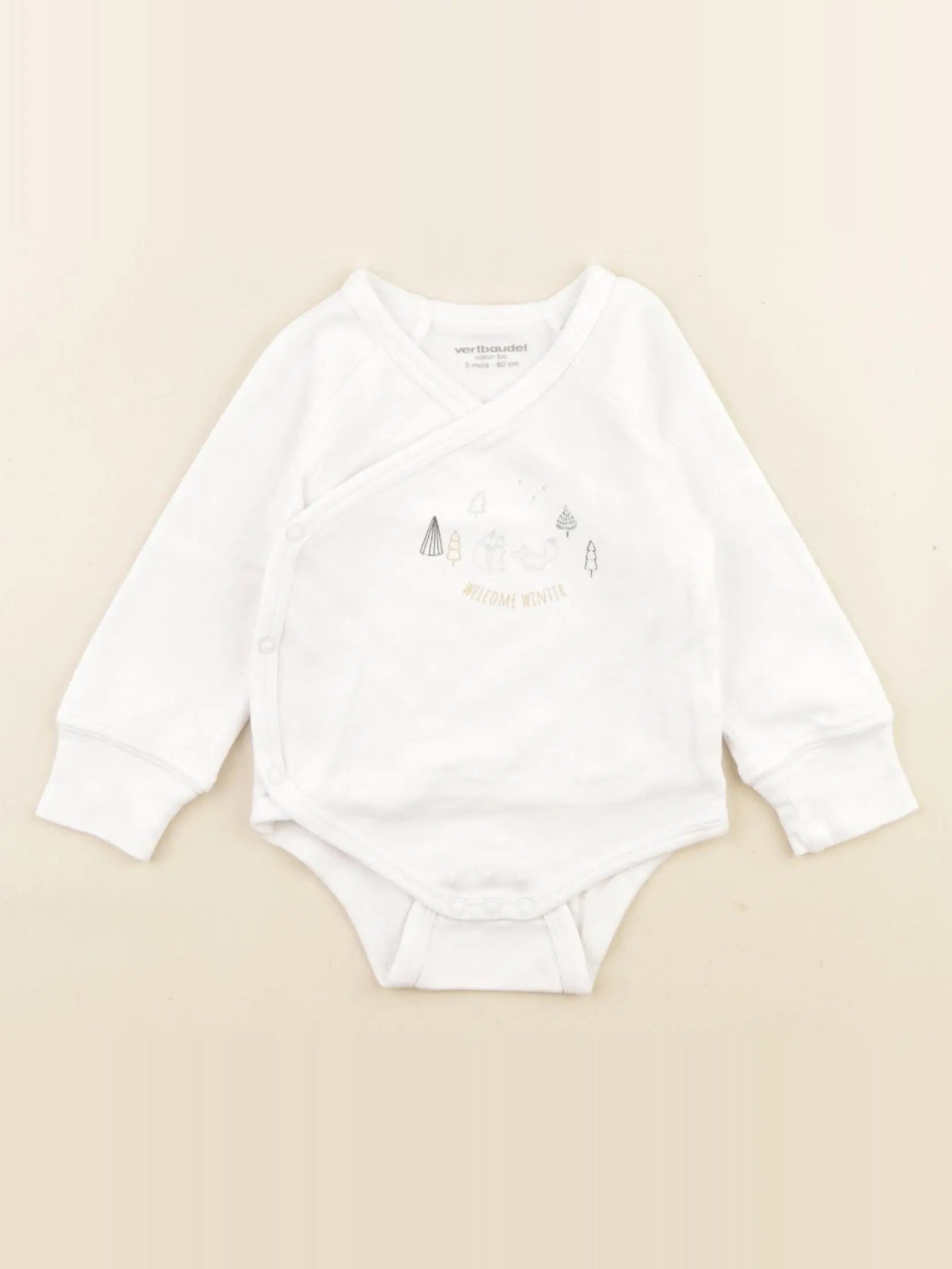 Vertbaudet - body blanc - 3 mois