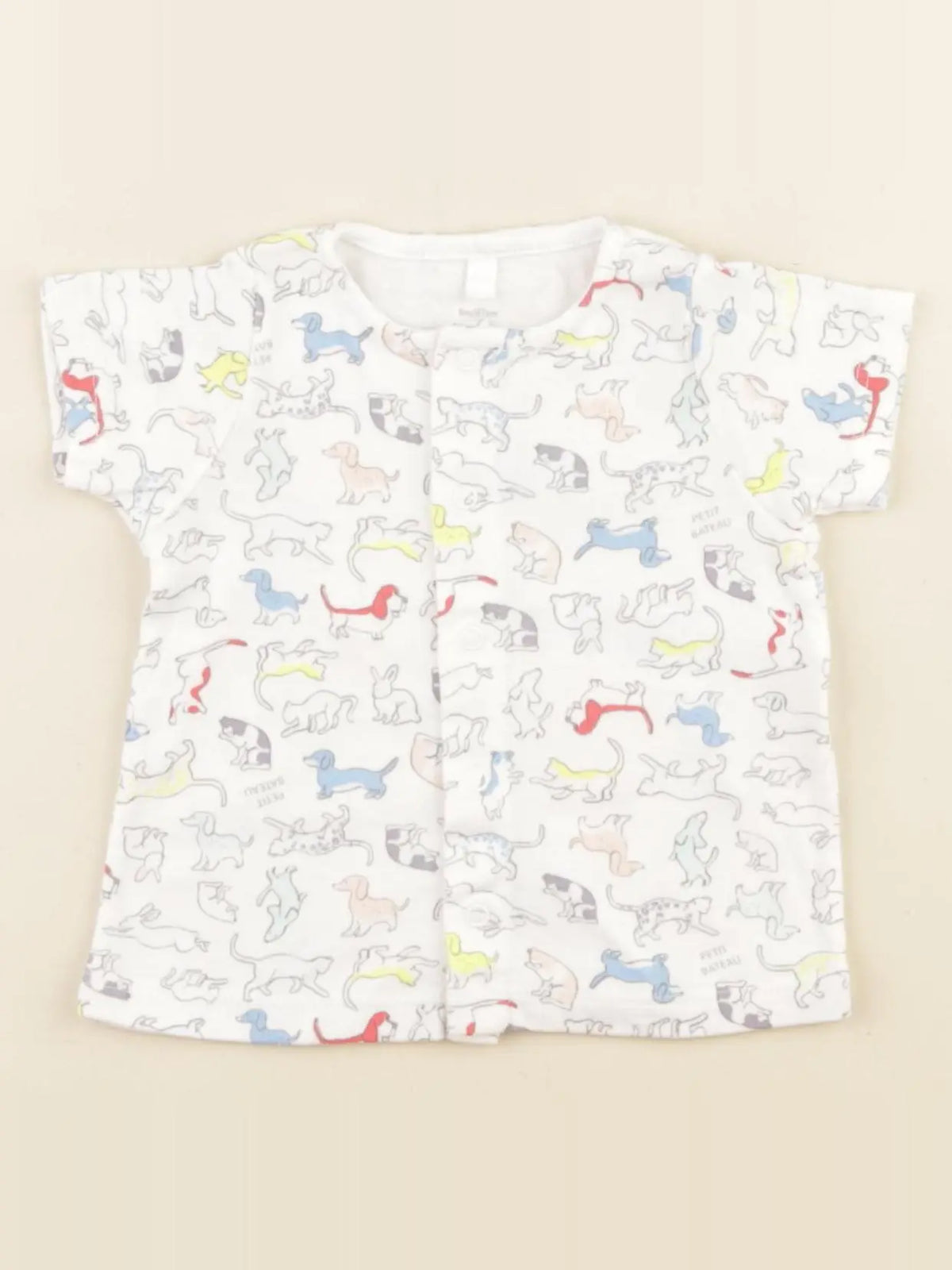 Petit Bateau - tee-shirt multicolore - 6 mois
