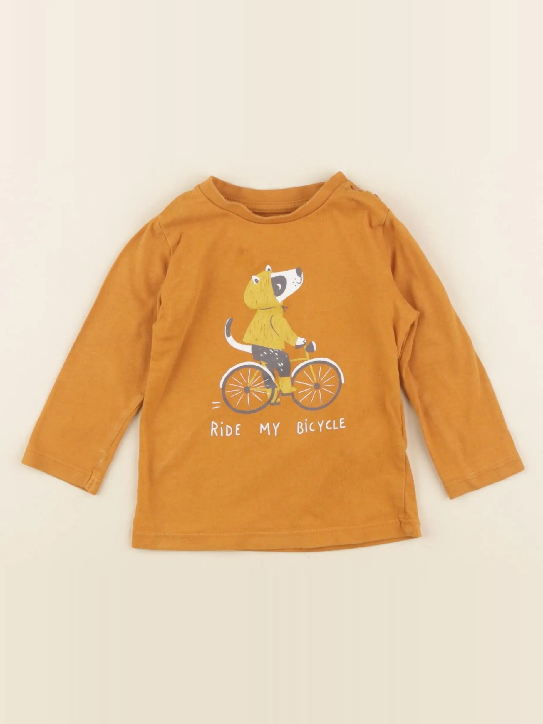 Vertbaudet - tee-shirt orange - 12 mois