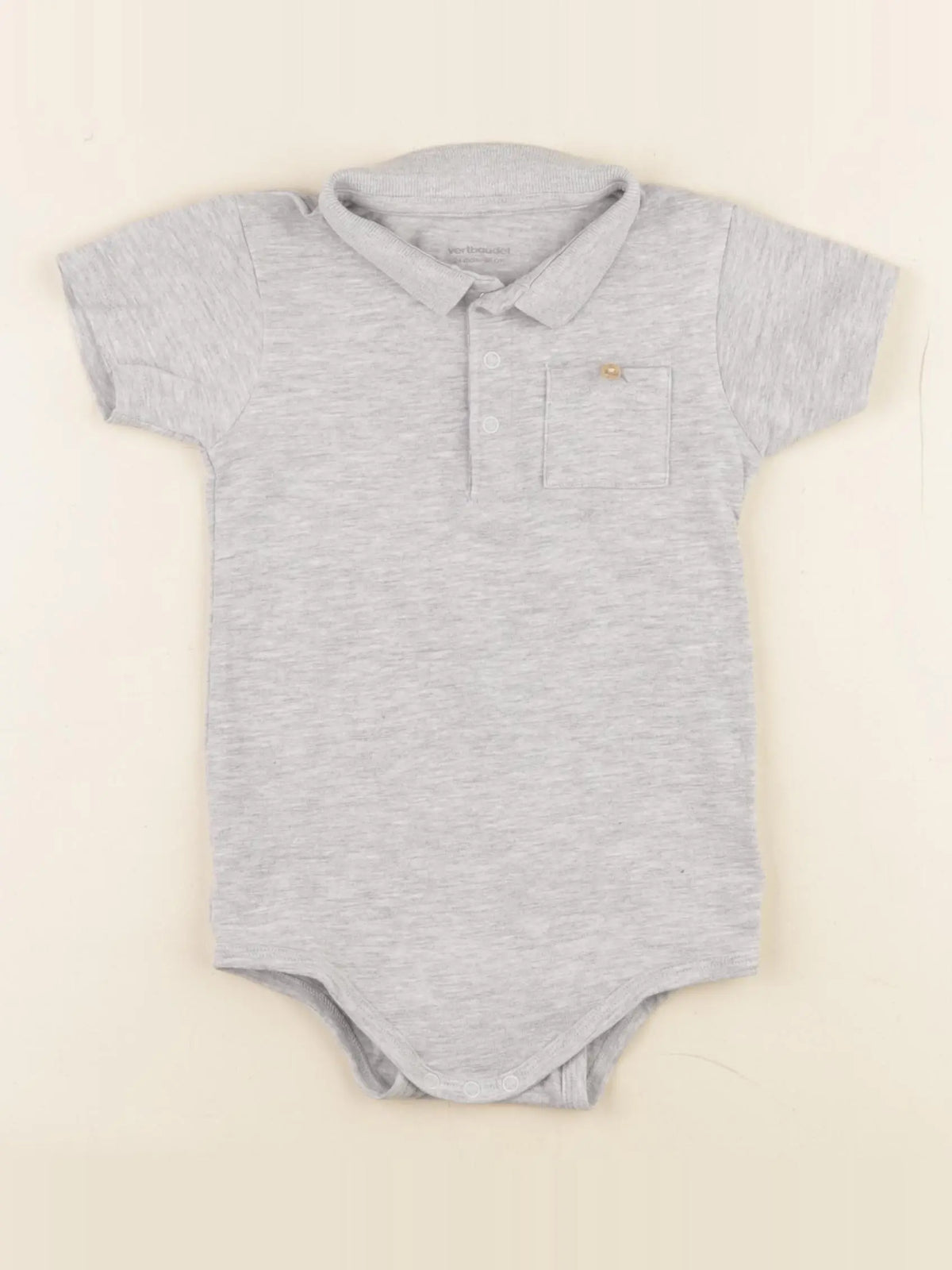 Vertbaudet - body gris - 24 mois