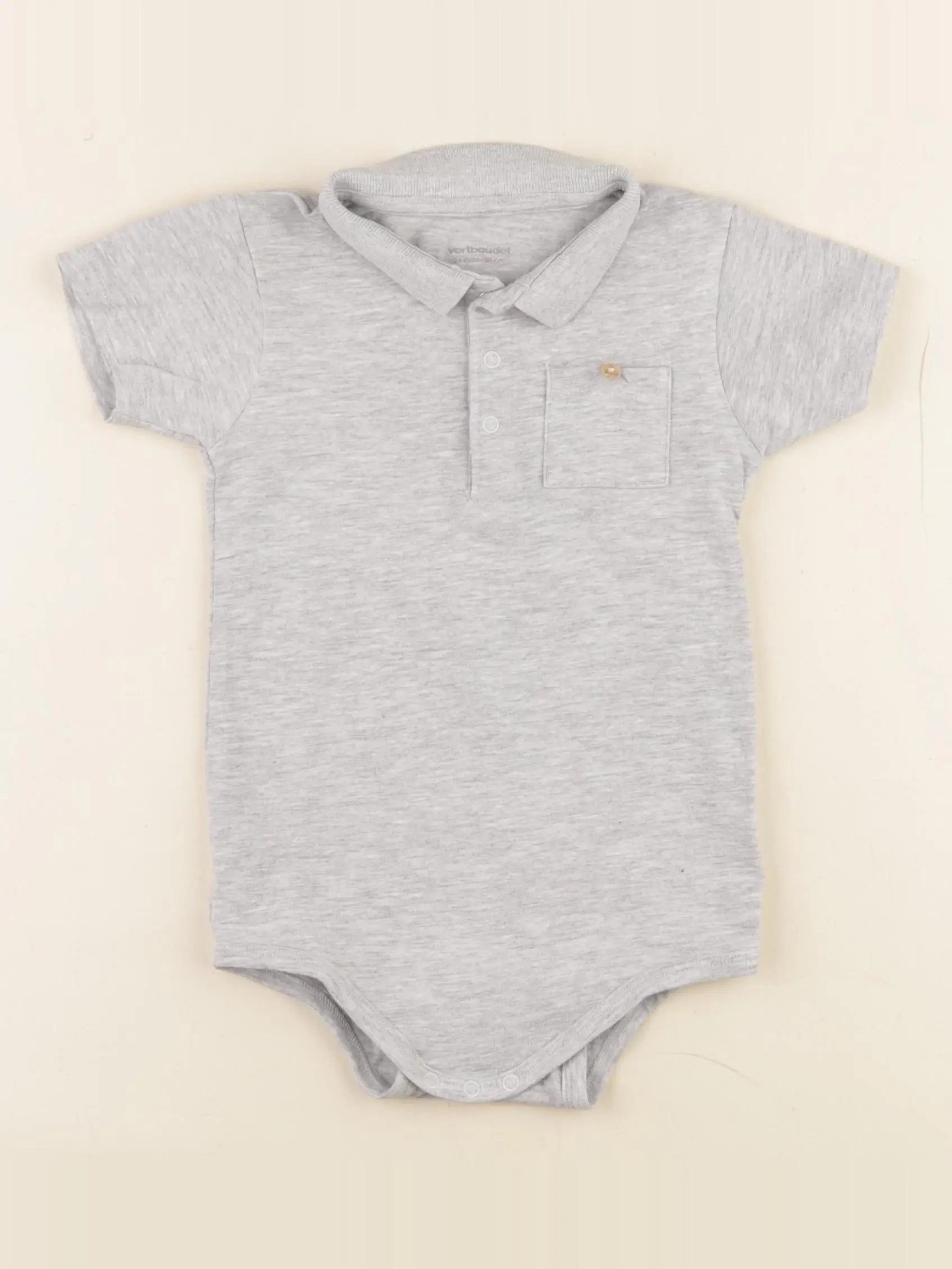 Vertbaudet - body gris - 24 mois