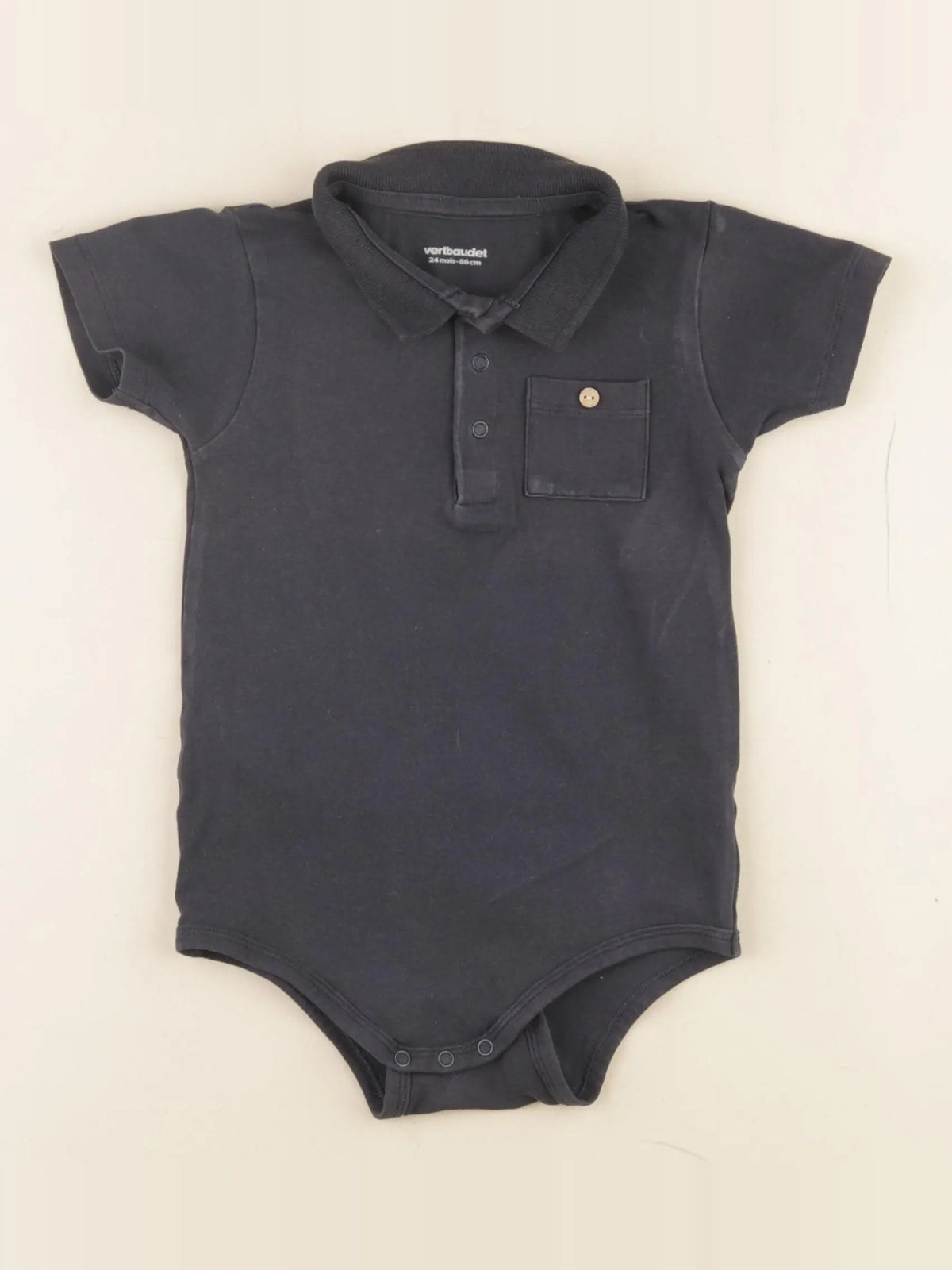 Vertbaudet - body gris - 24 mois