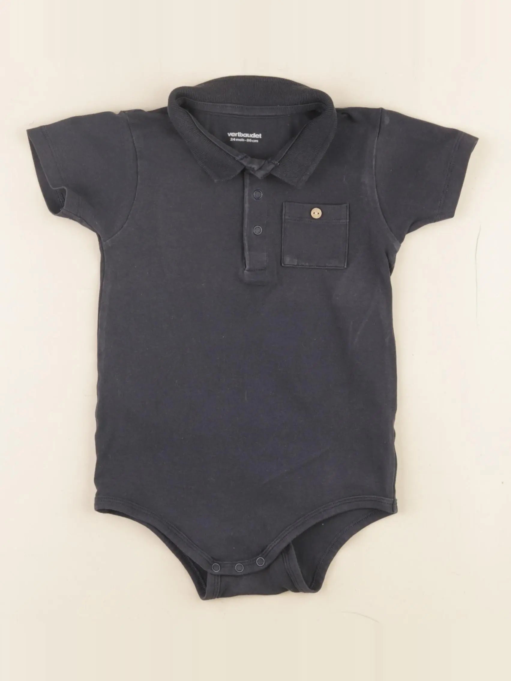 Vertbaudet - body gris - 24 mois