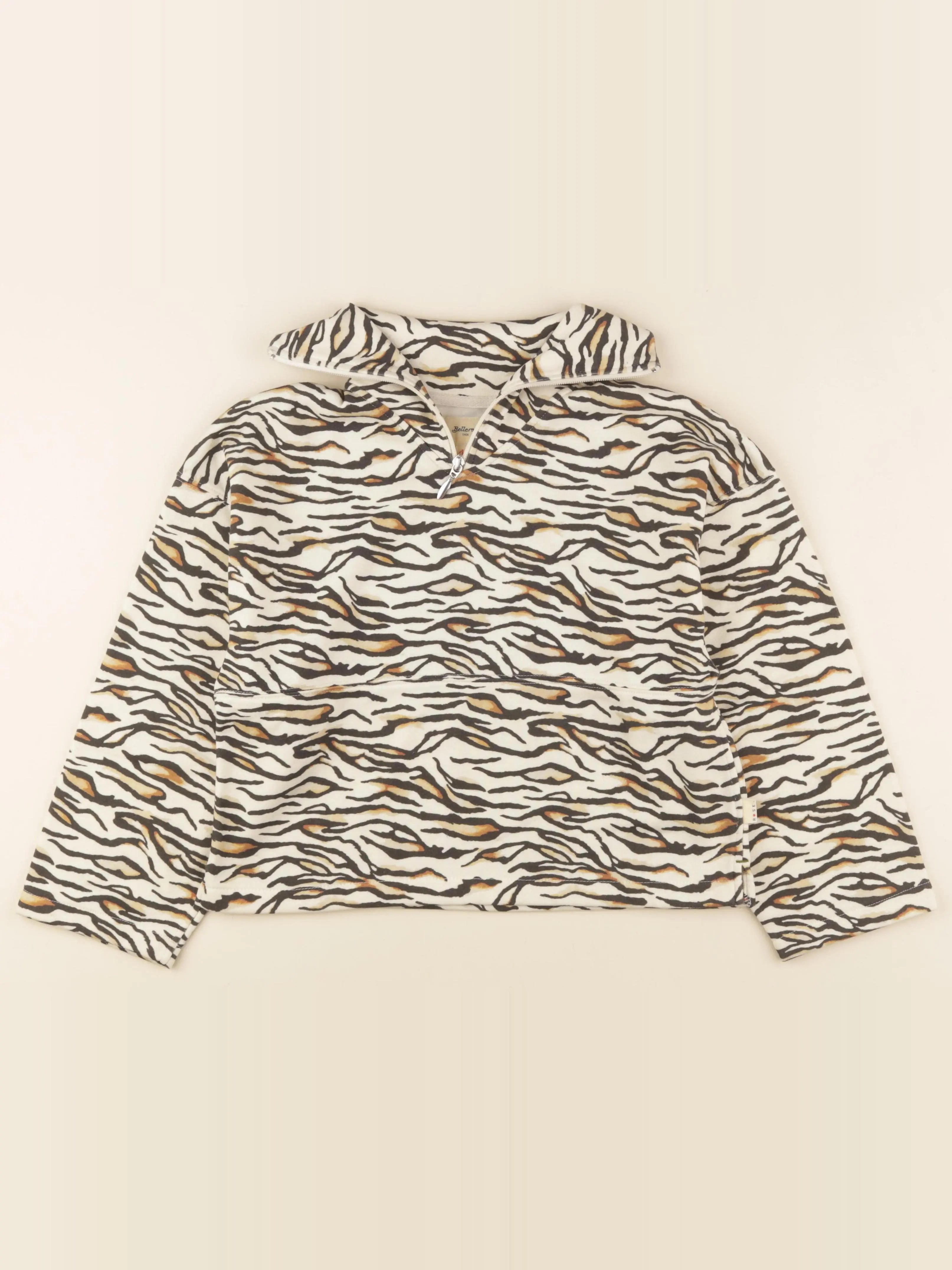 Bellerose - sweat beige, marron - 12 ans