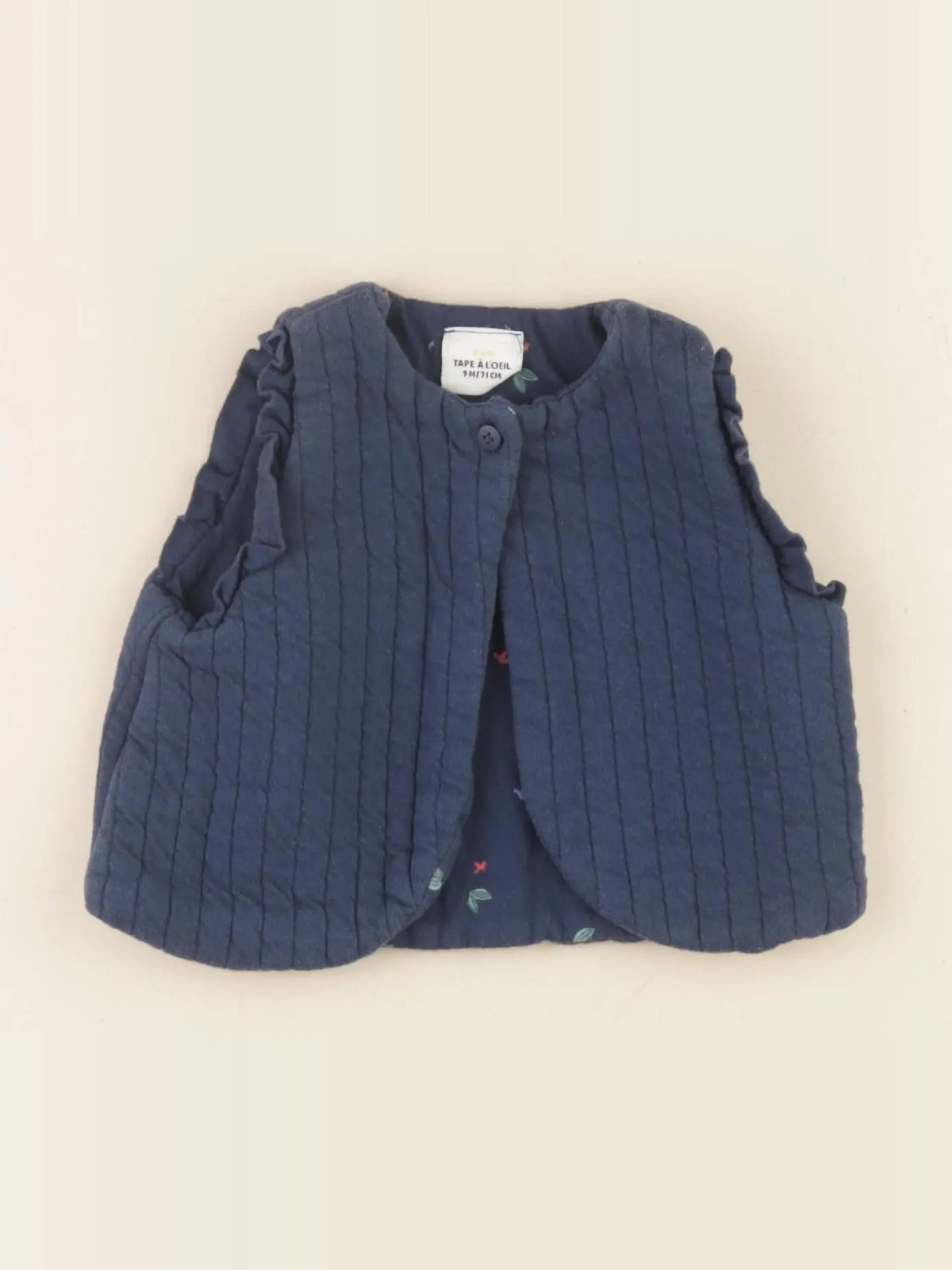 Tape à l'oeil - gilet bleu - 9 mois