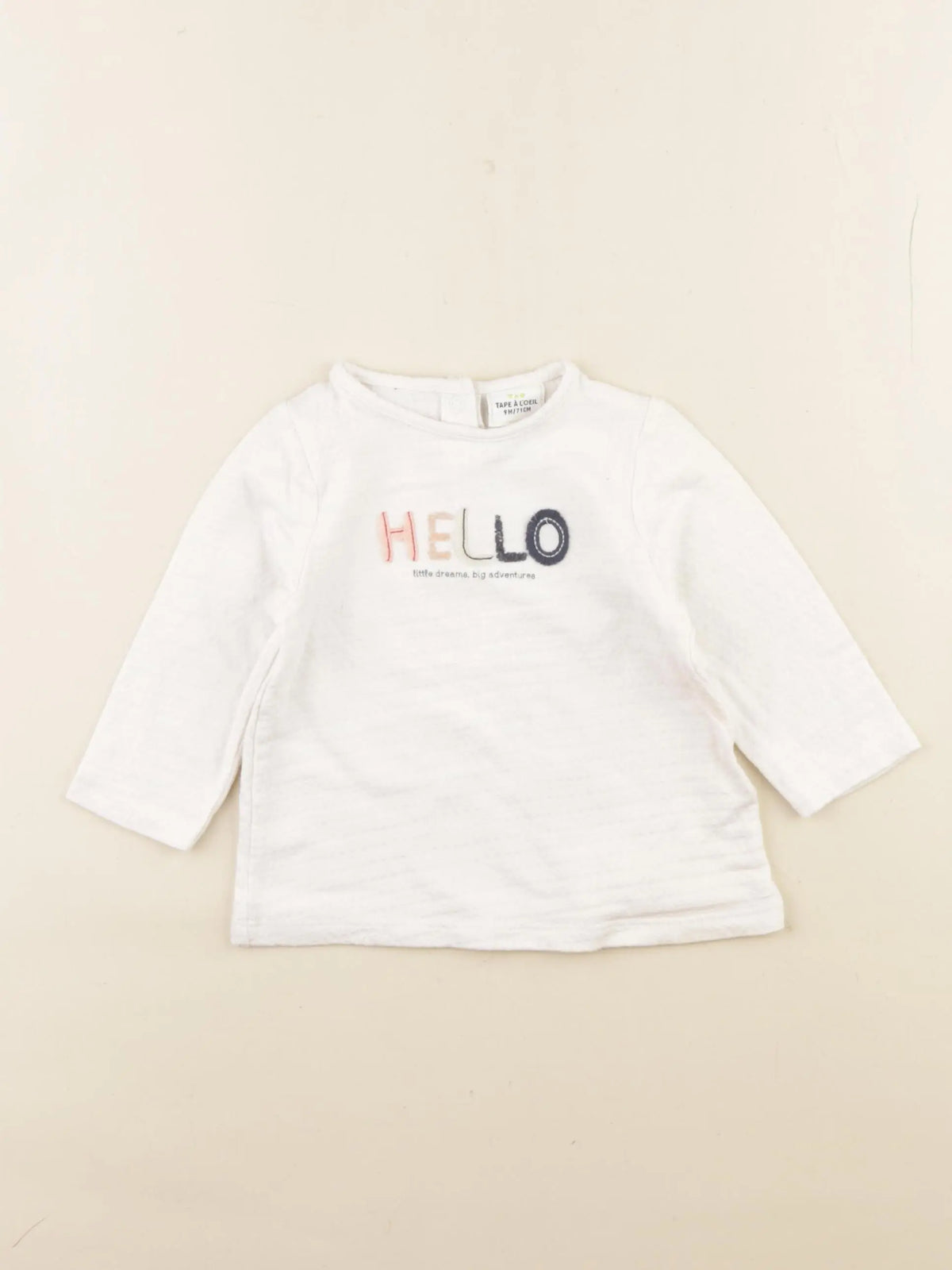 Tape à l'oeil - tee-shirt blanc - 9 mois