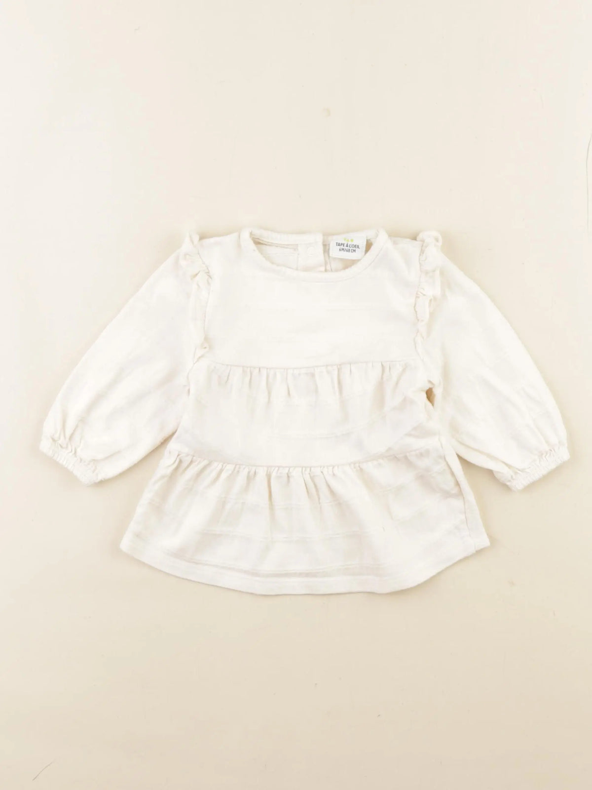 Tape à l'oeil - tee-shirt beige - 6 mois