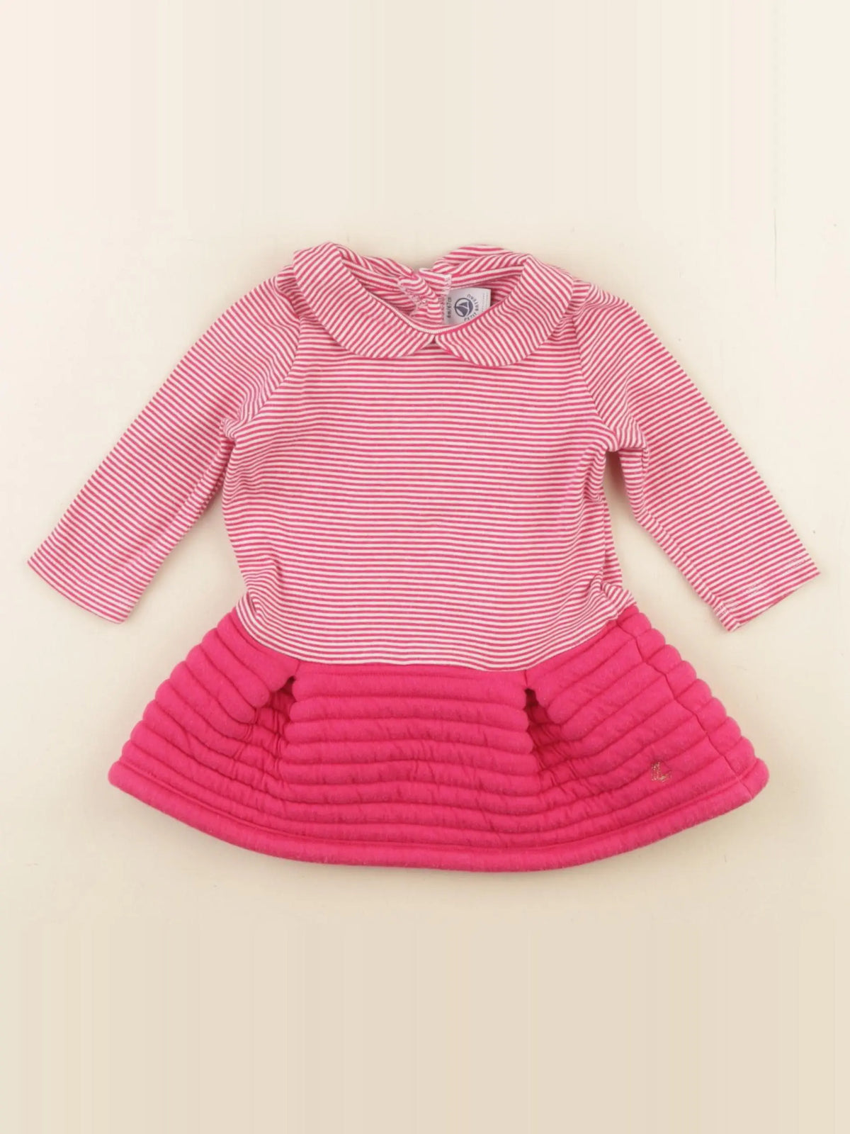 Petit Bateau - robe rouge - 6 mois