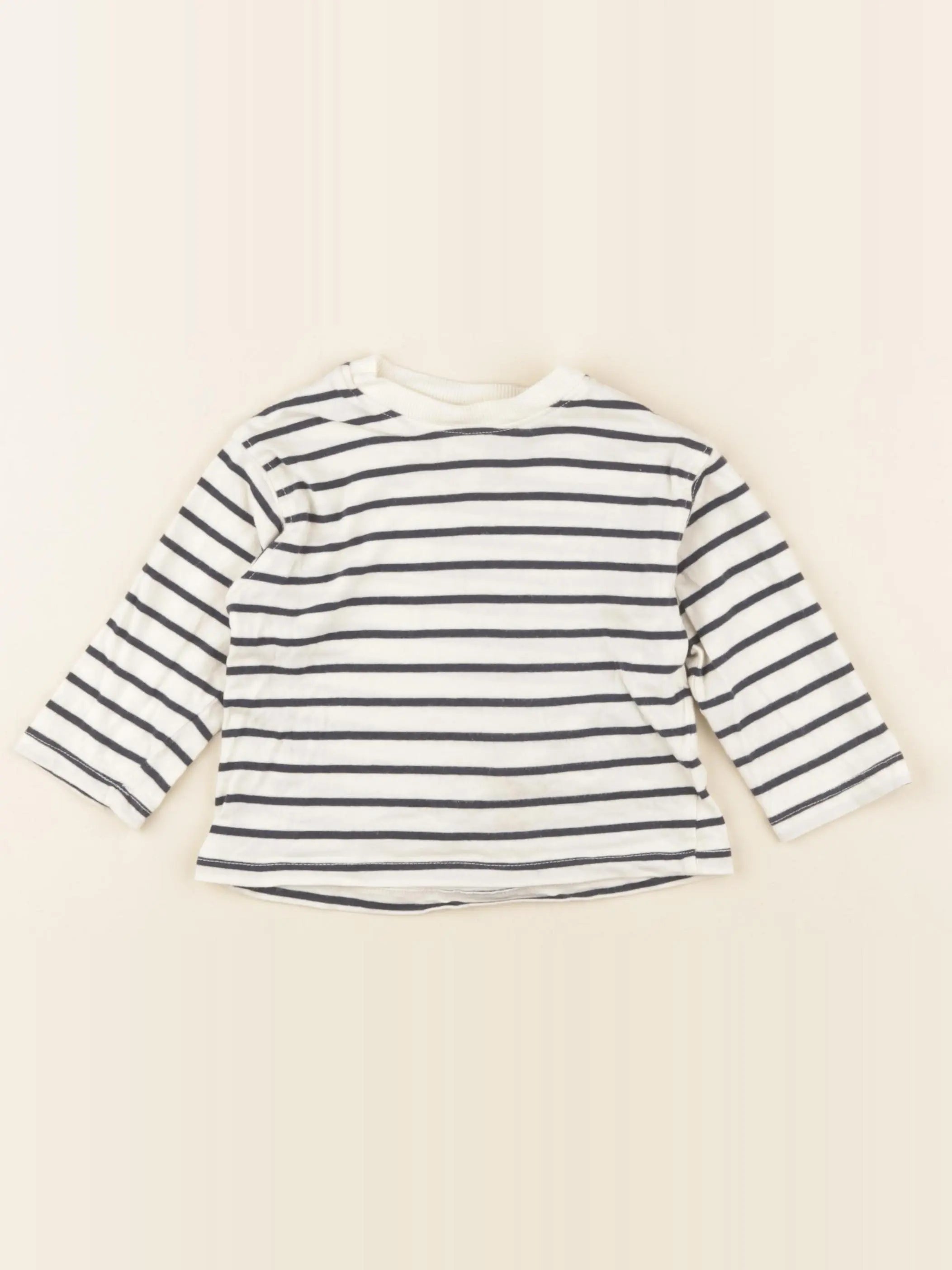 H&M - tee-shirt beige - 6/9 mois
