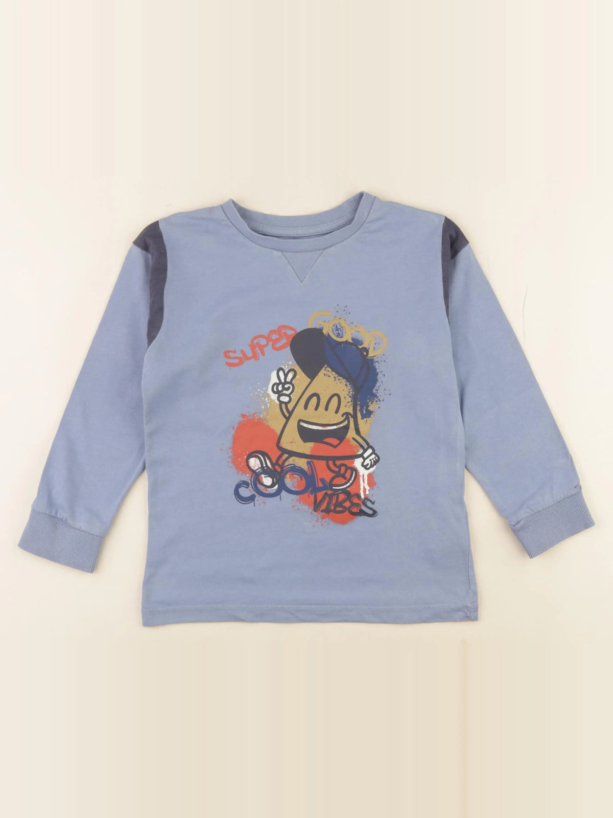 Vertbaudet - tee-shirt bleu - 6 ans