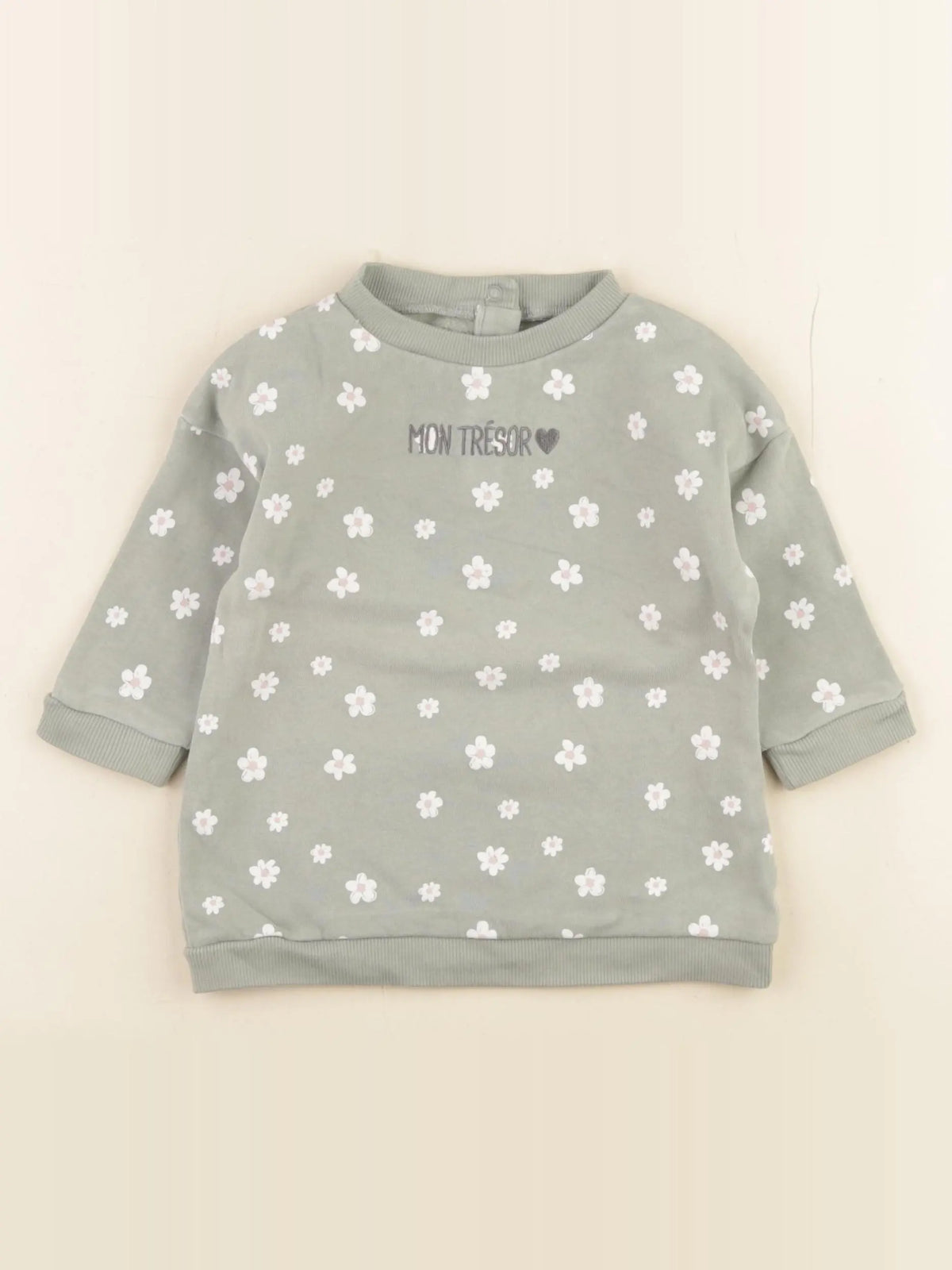 Vertbaudet - robe vert - 9 mois