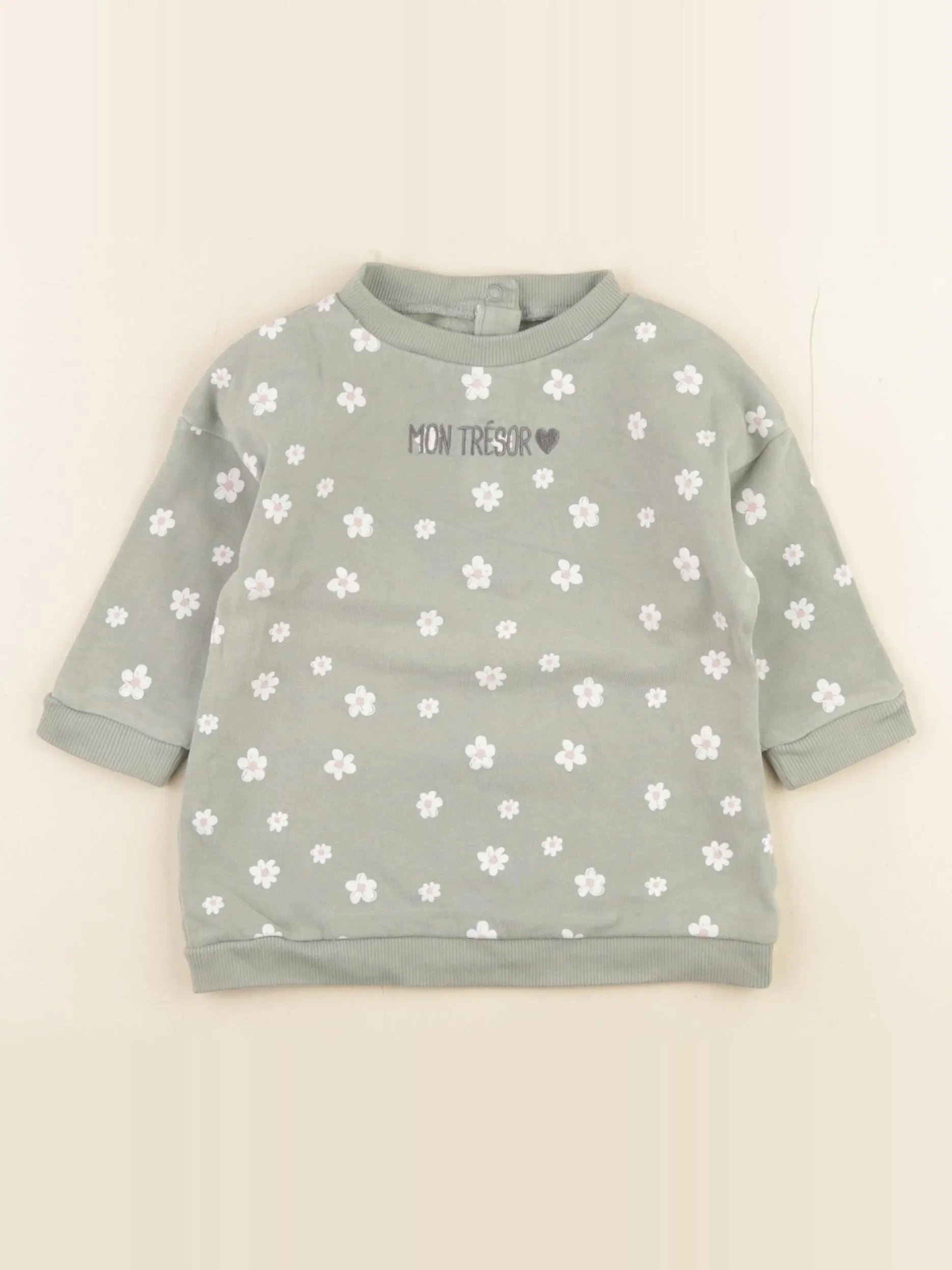 Vertbaudet - robe vert - 9 mois