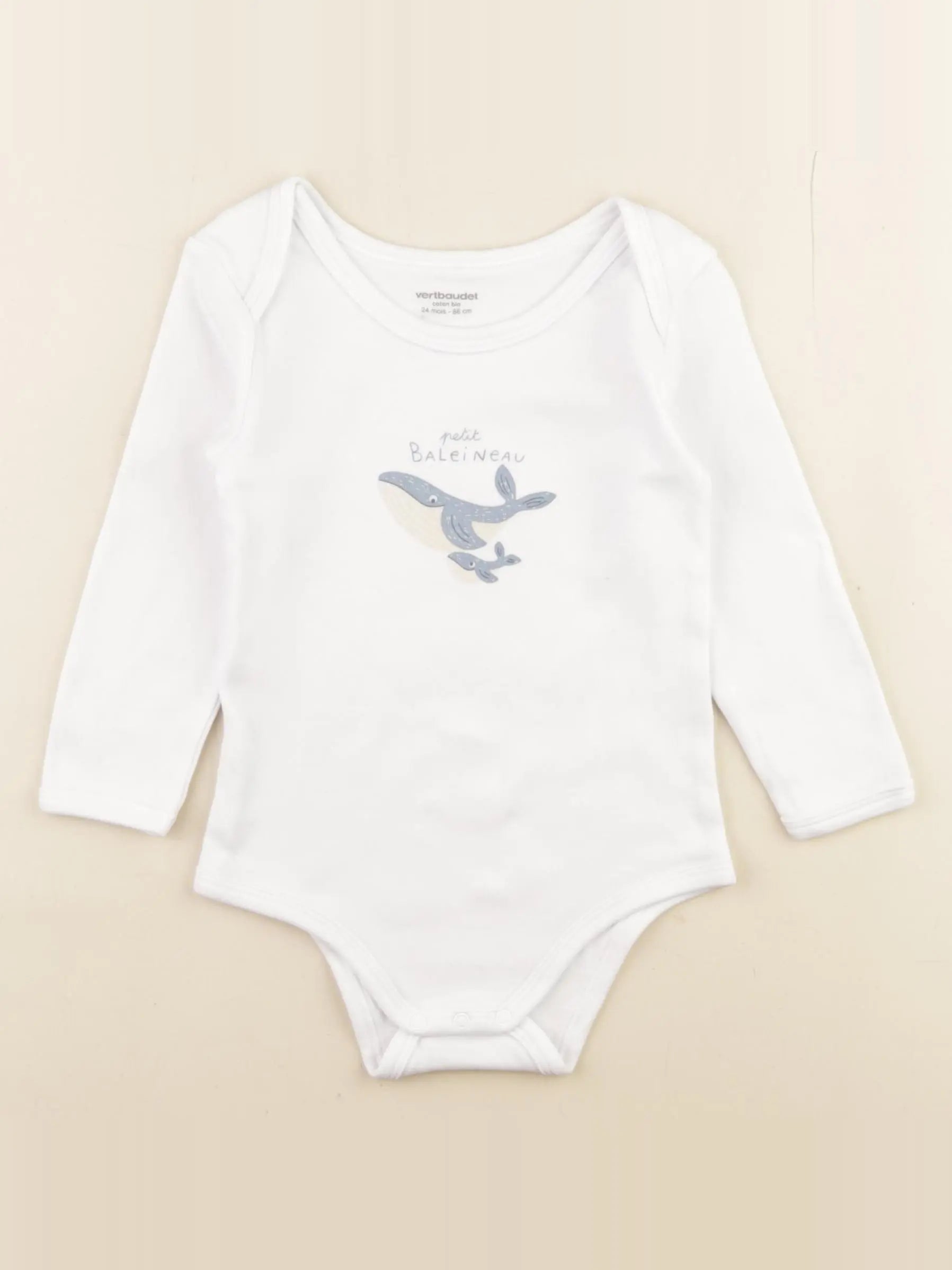 Vertbaudet - body blanc - 24 mois