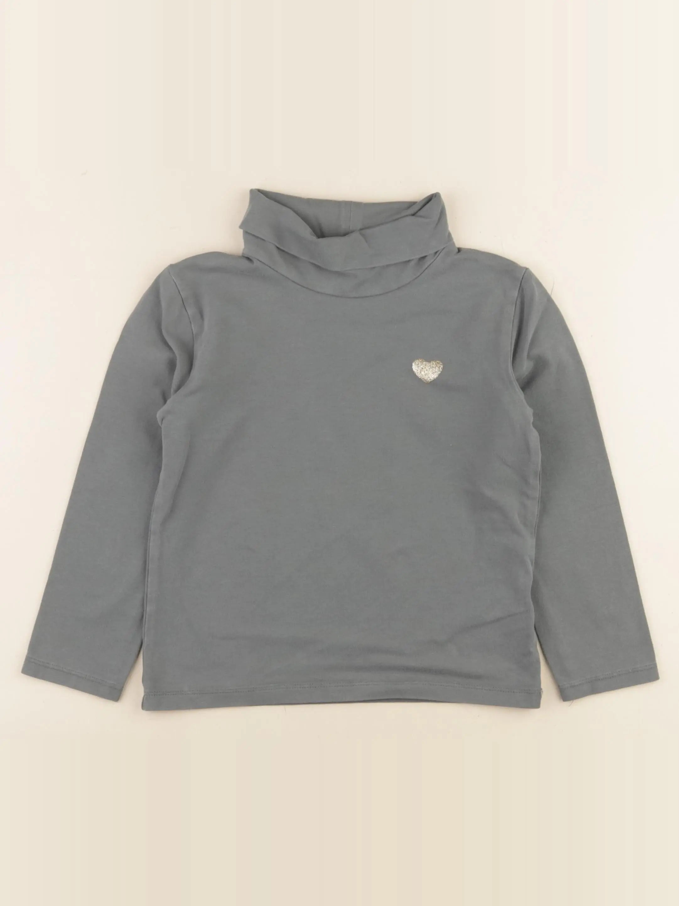 Vertbaudet - sous-pull vert, or - 6 ans