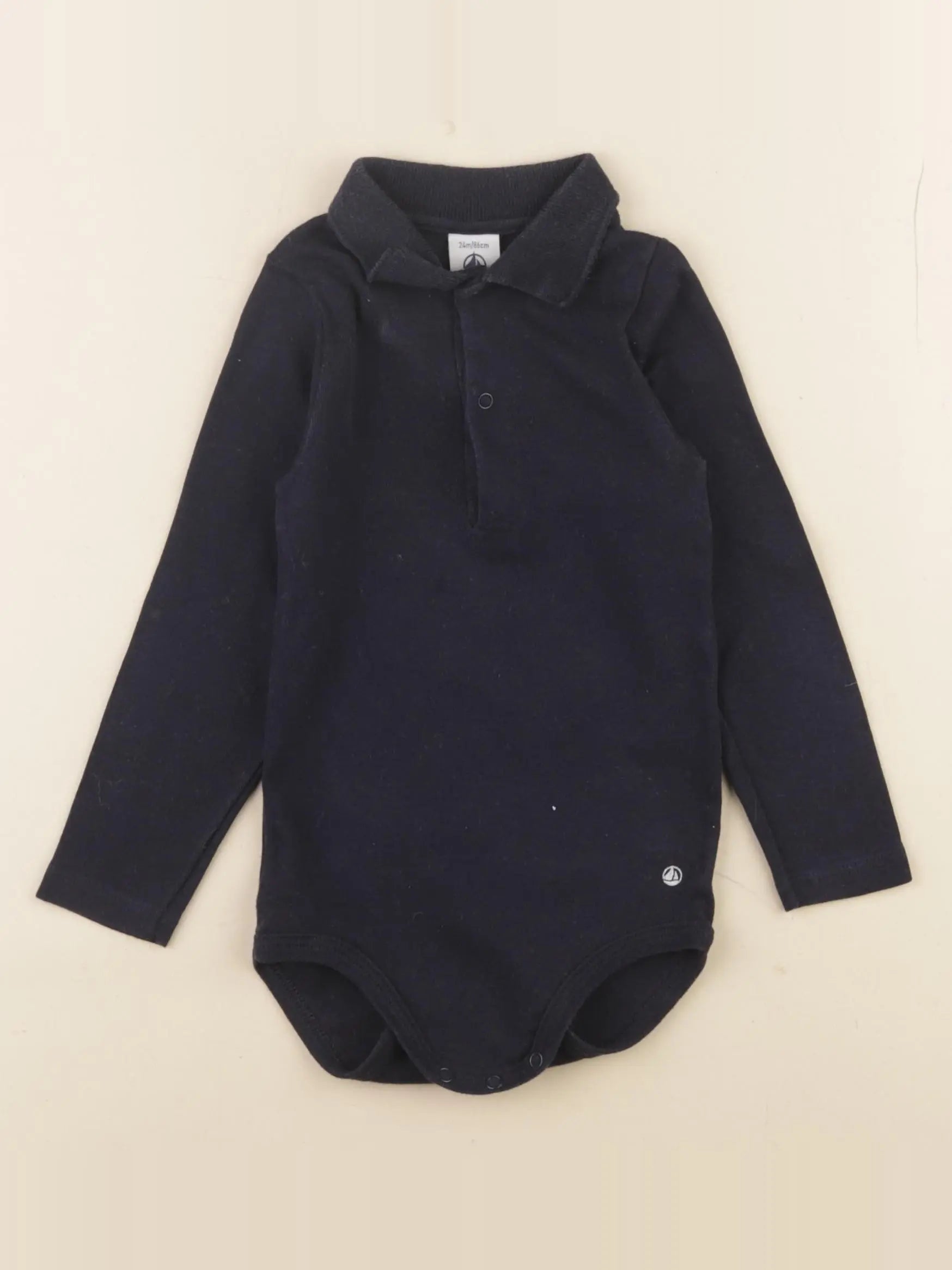 Petit Bateau - body bleu - 24 mois