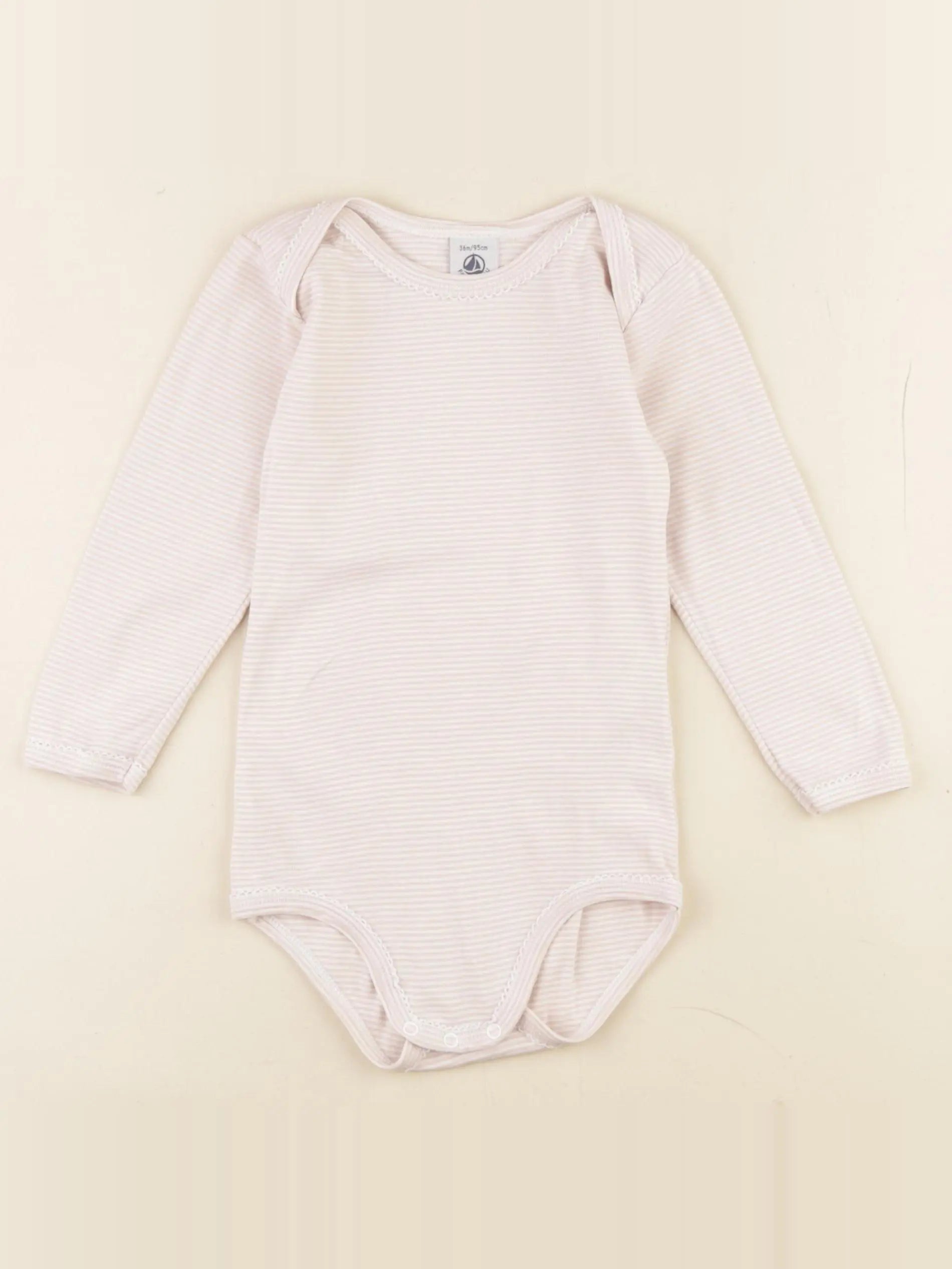 Petit Bateau - body rose - 36 mois