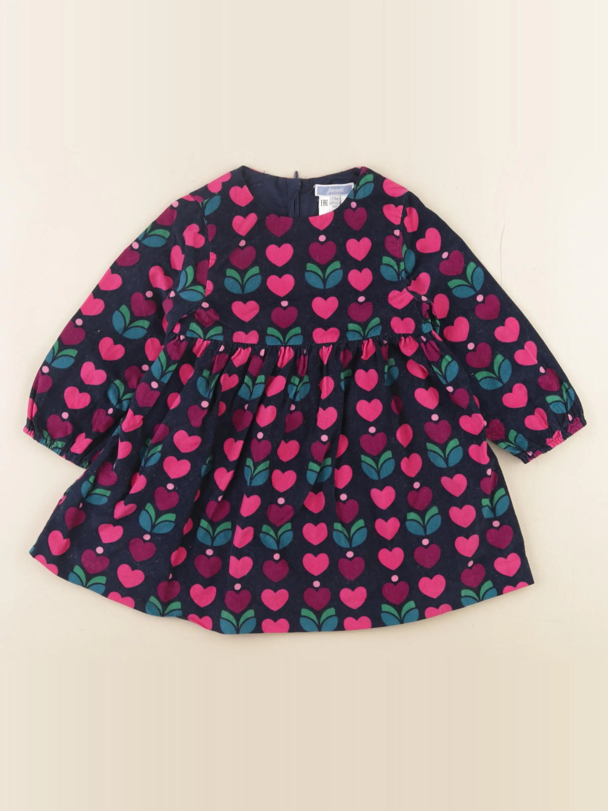 Jacadi - robe bleu, rose - 24 mois