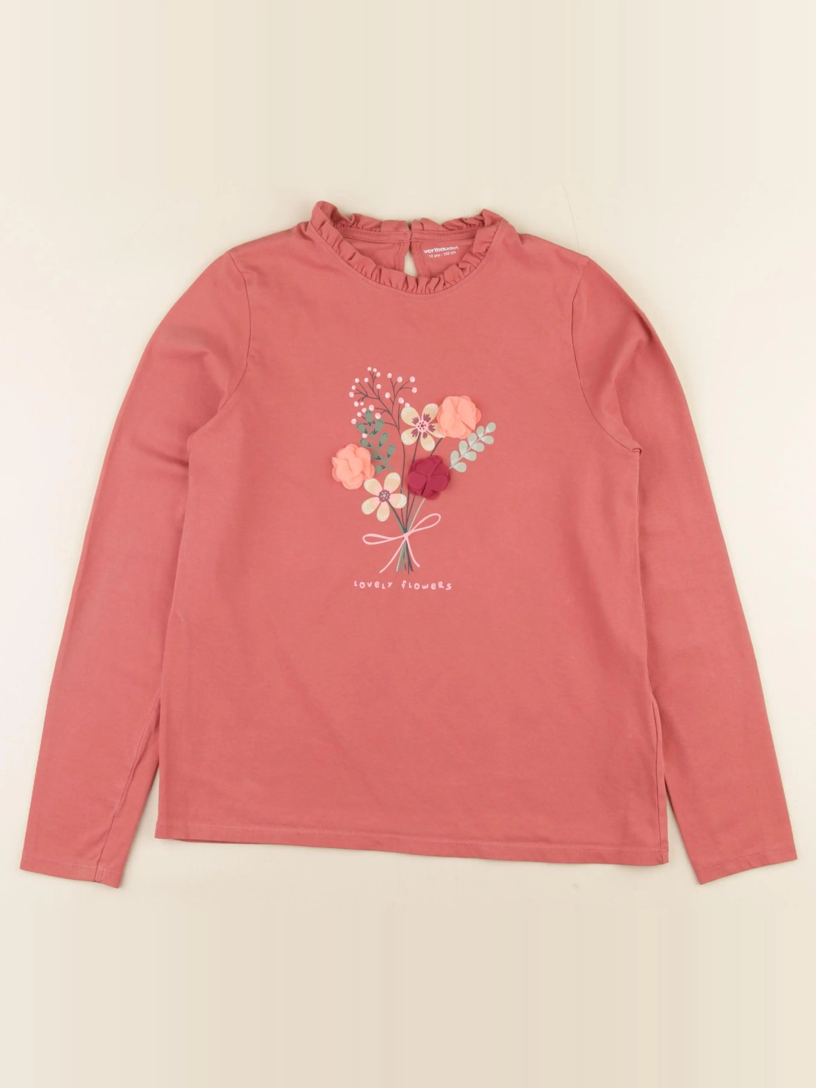 Vertbaudet - tee-shirt rose - 12 ans
