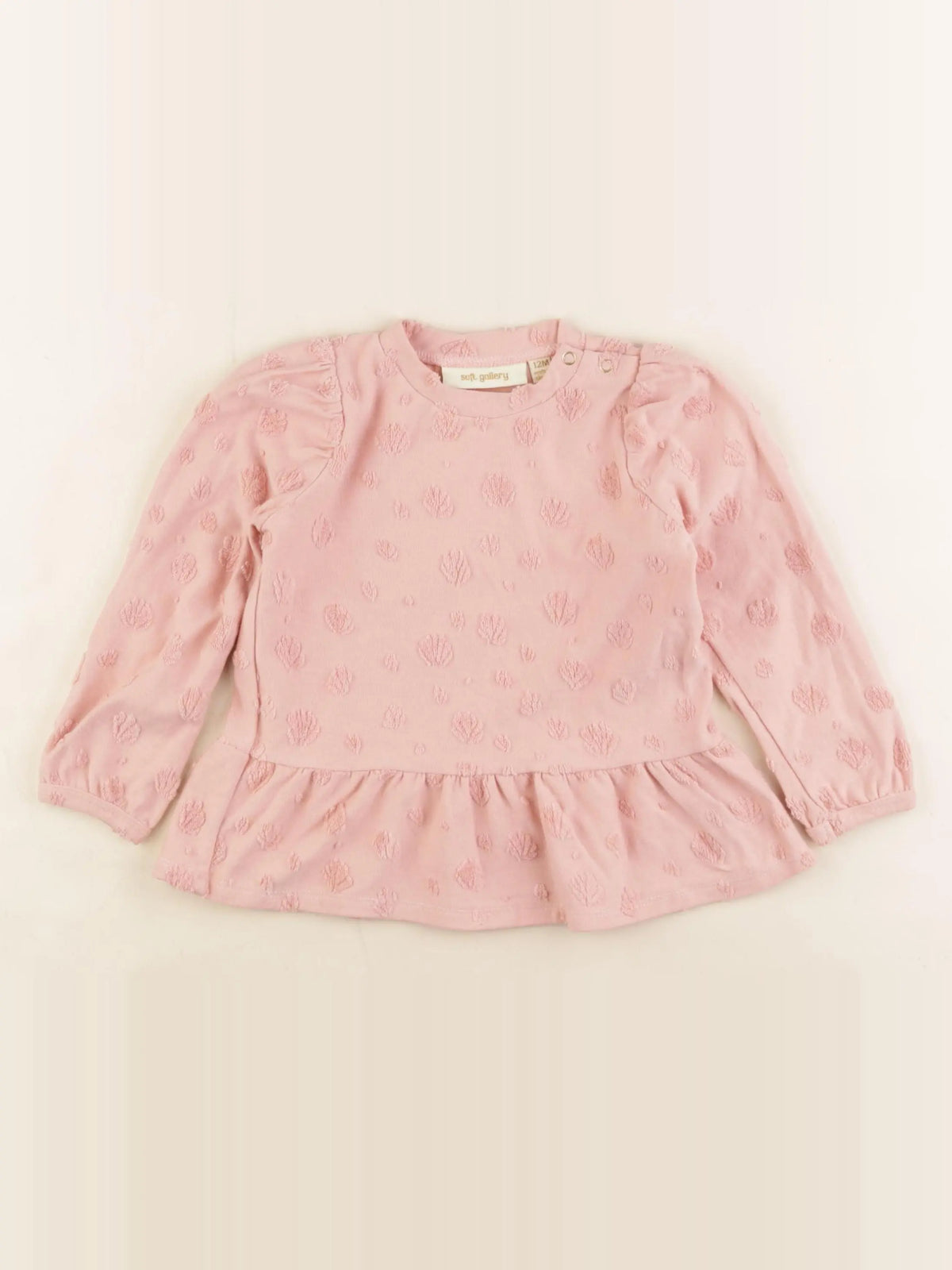 Soft Gallery - tee-shirt rose - 12 mois