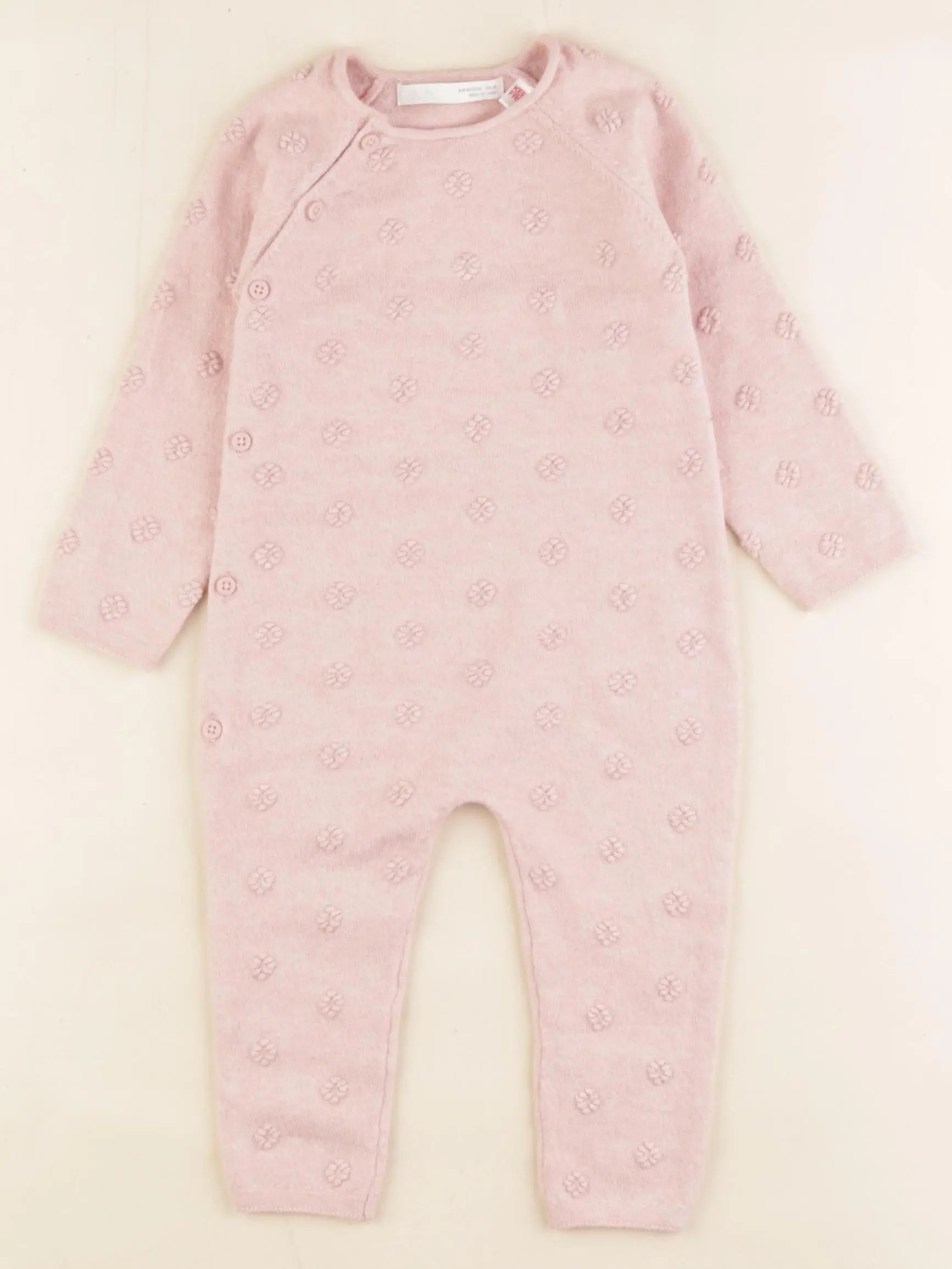 Zara - combinaison beige, rose - 6/9 mois