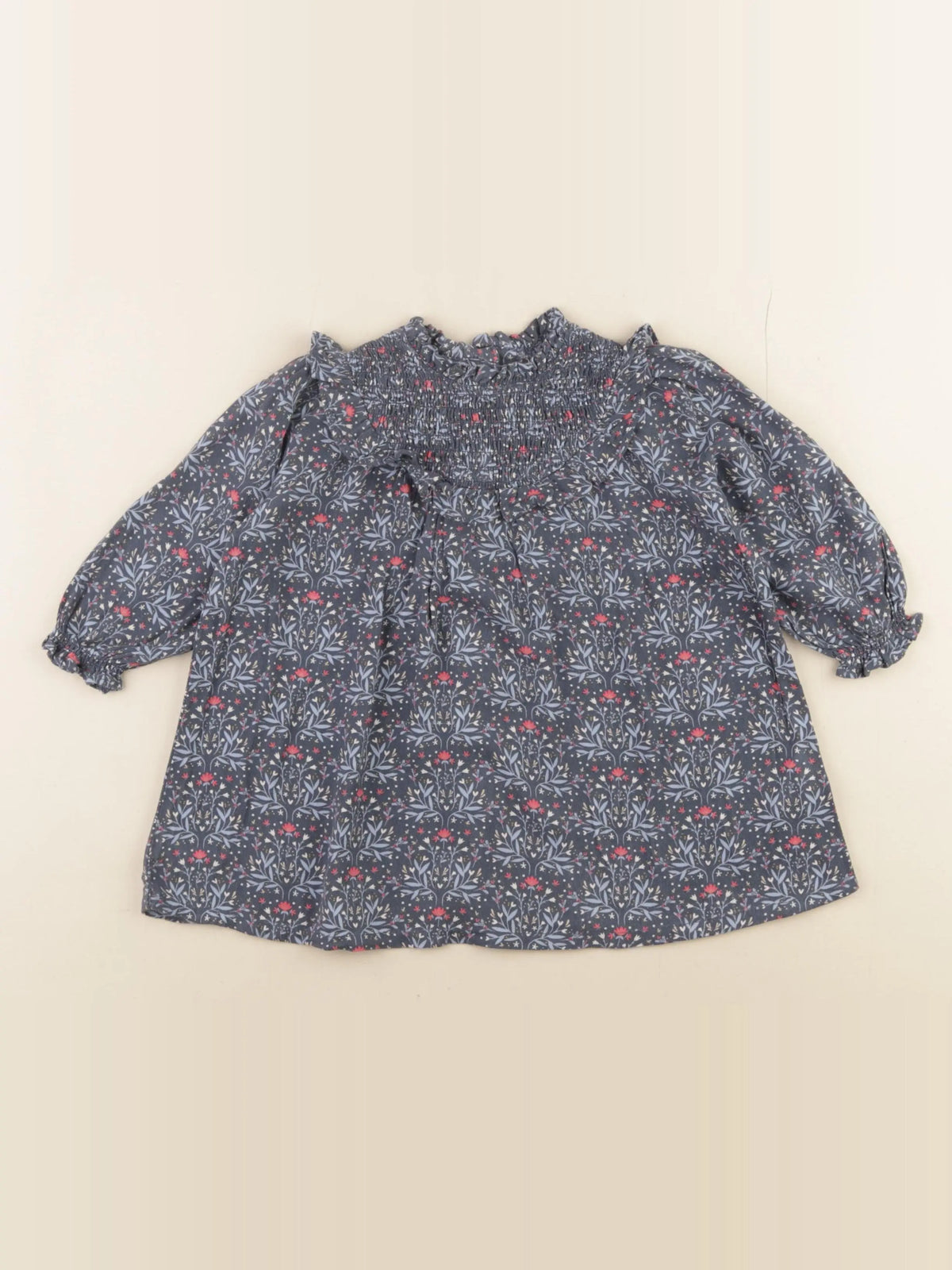 Vertbaudet - robe bleu - 12 mois