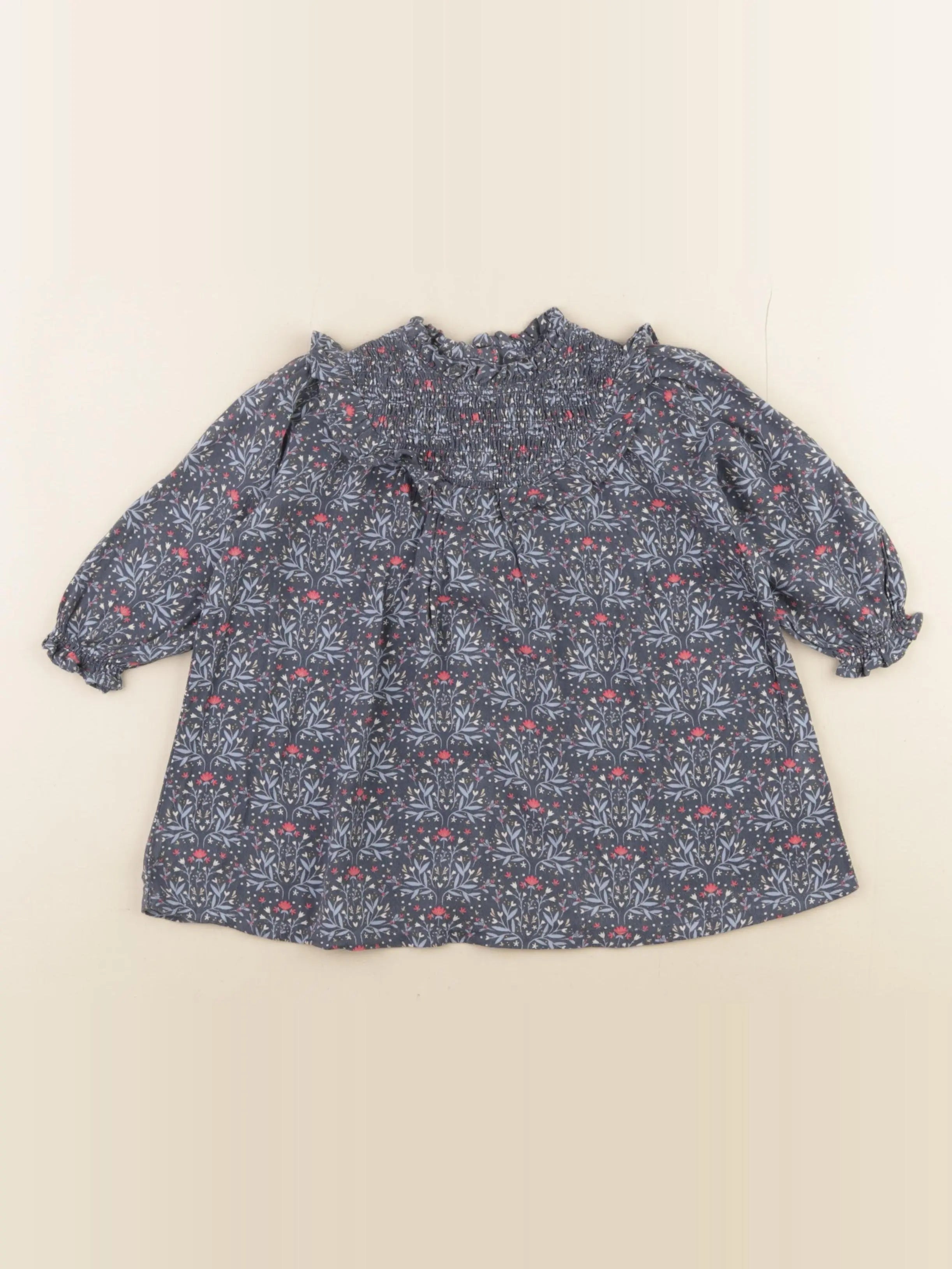 Vertbaudet - robe bleu - 12 mois