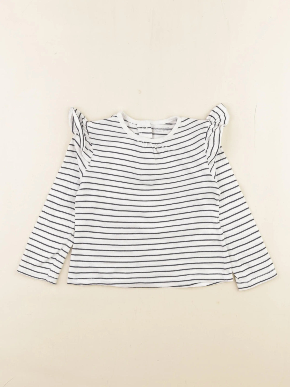 Vertbaudet - tee-shirt bleu, blanc - 18 mois