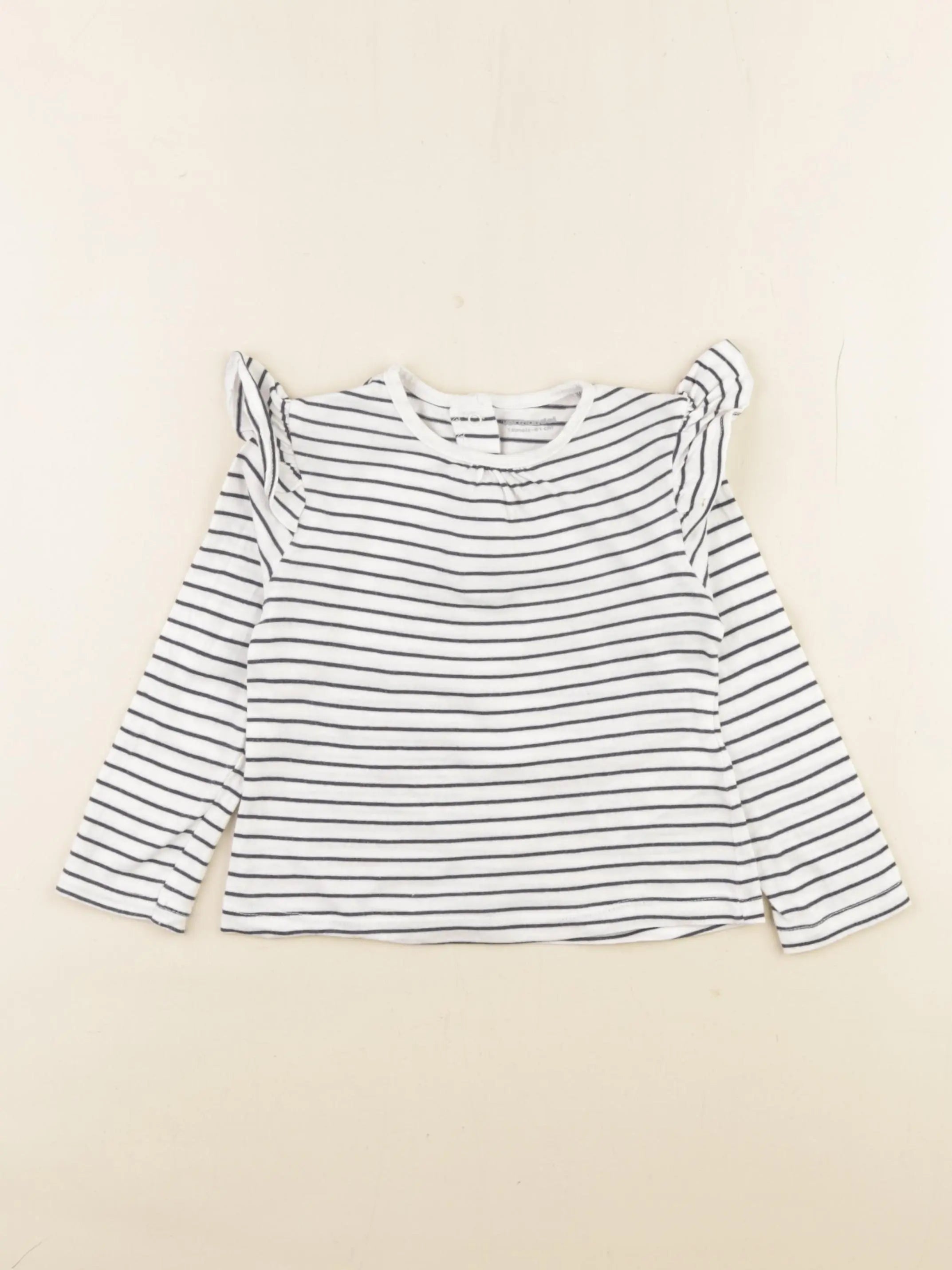 Vertbaudet - tee-shirt bleu, blanc - 18 mois