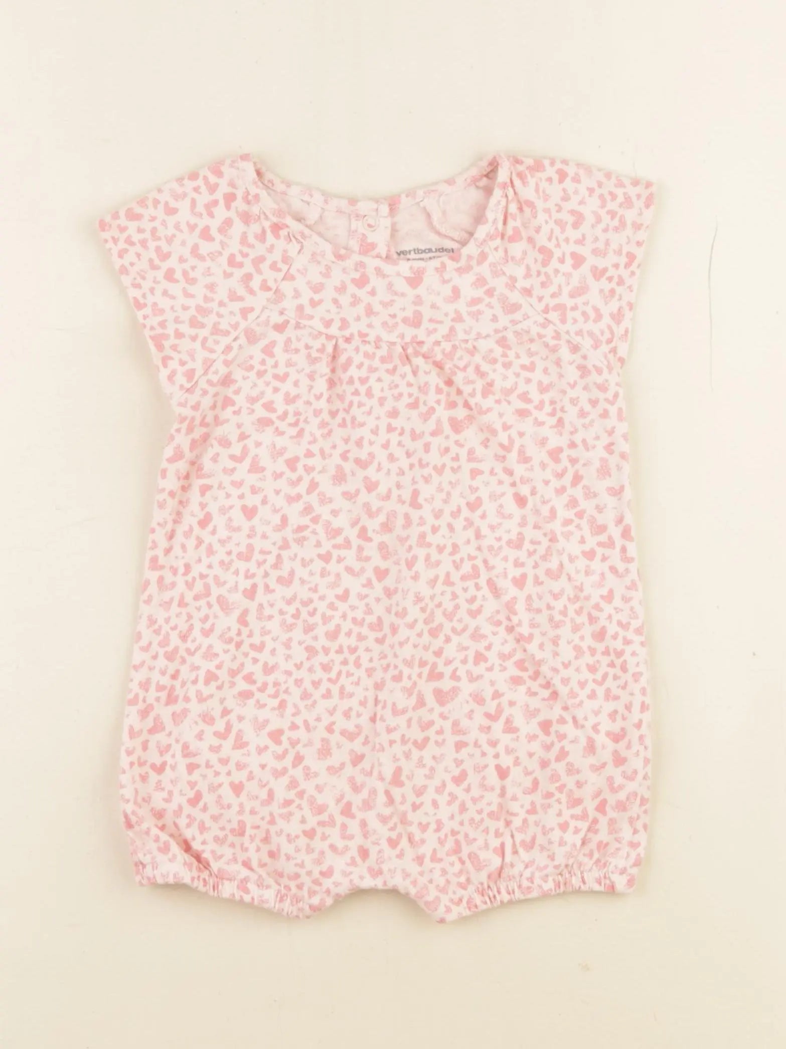 Vertbaudet - pyjama coton rose - 6 mois