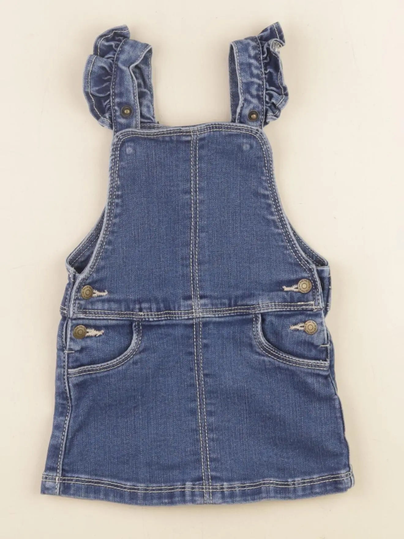 Tape à l'oeil - robe coton bleu - 6 mois