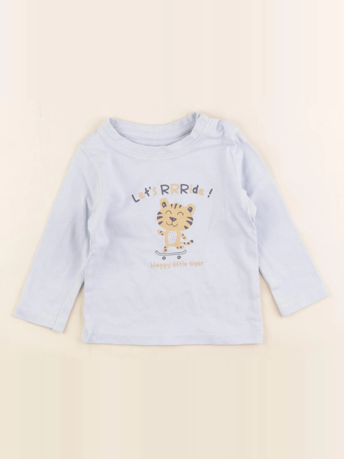 Vertbaudet - tee-shirt bleu - 6 mois