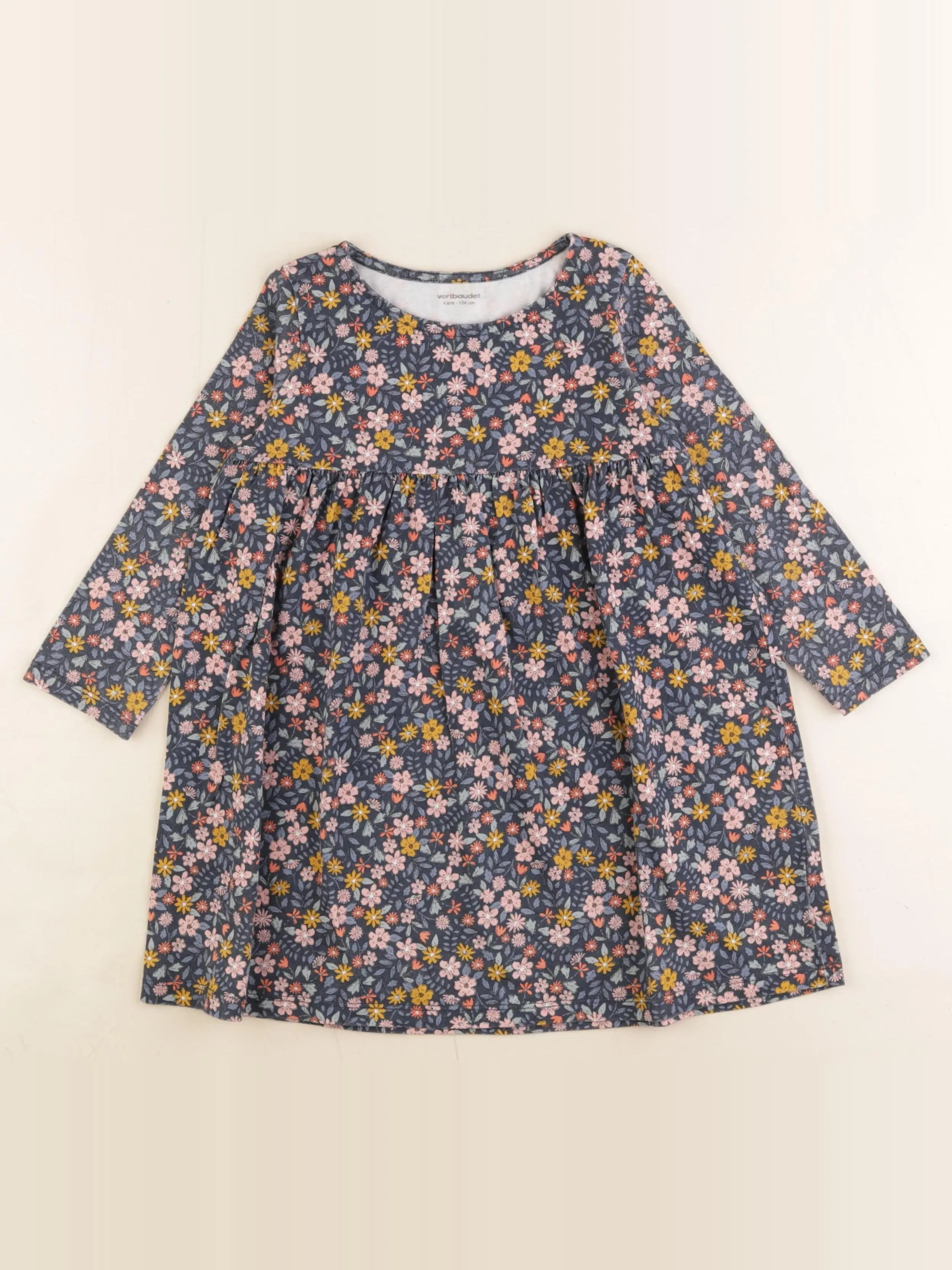 Vertbaudet - robe bleu - 4 ans