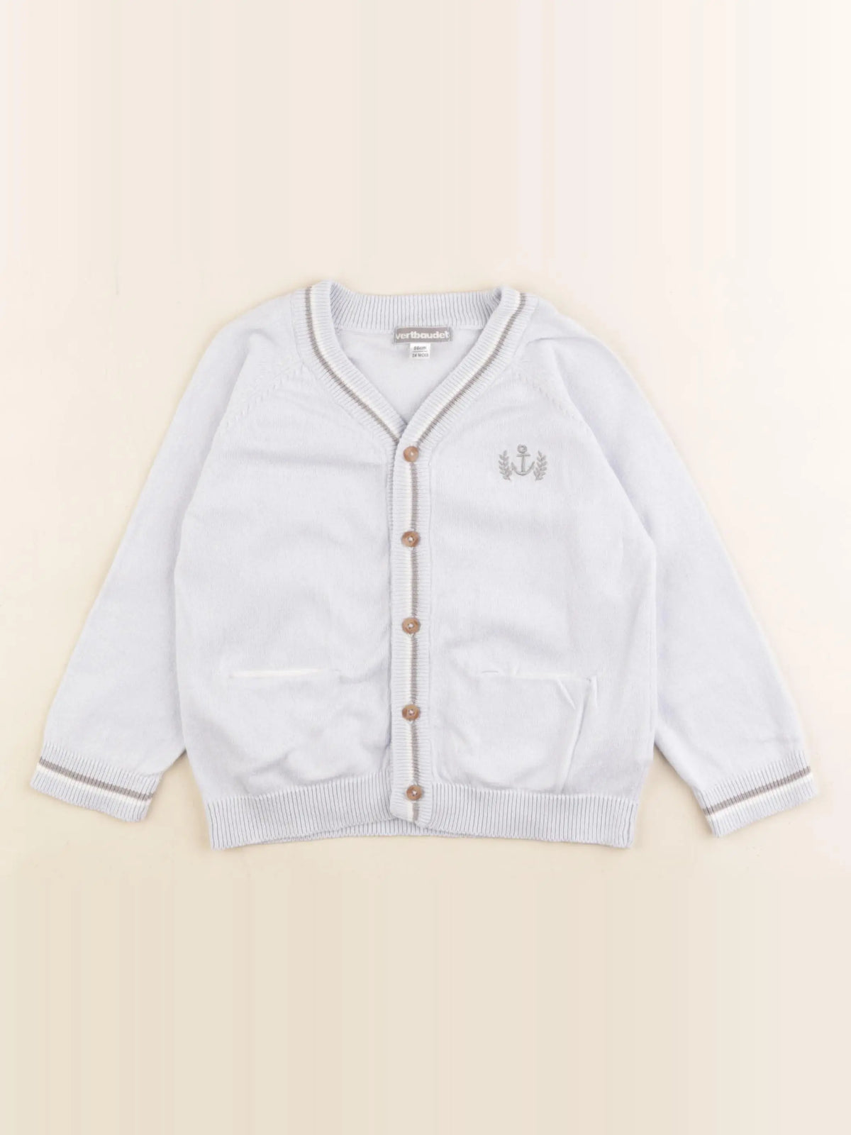 Vertbaudet - gilet bleu - 24 mois