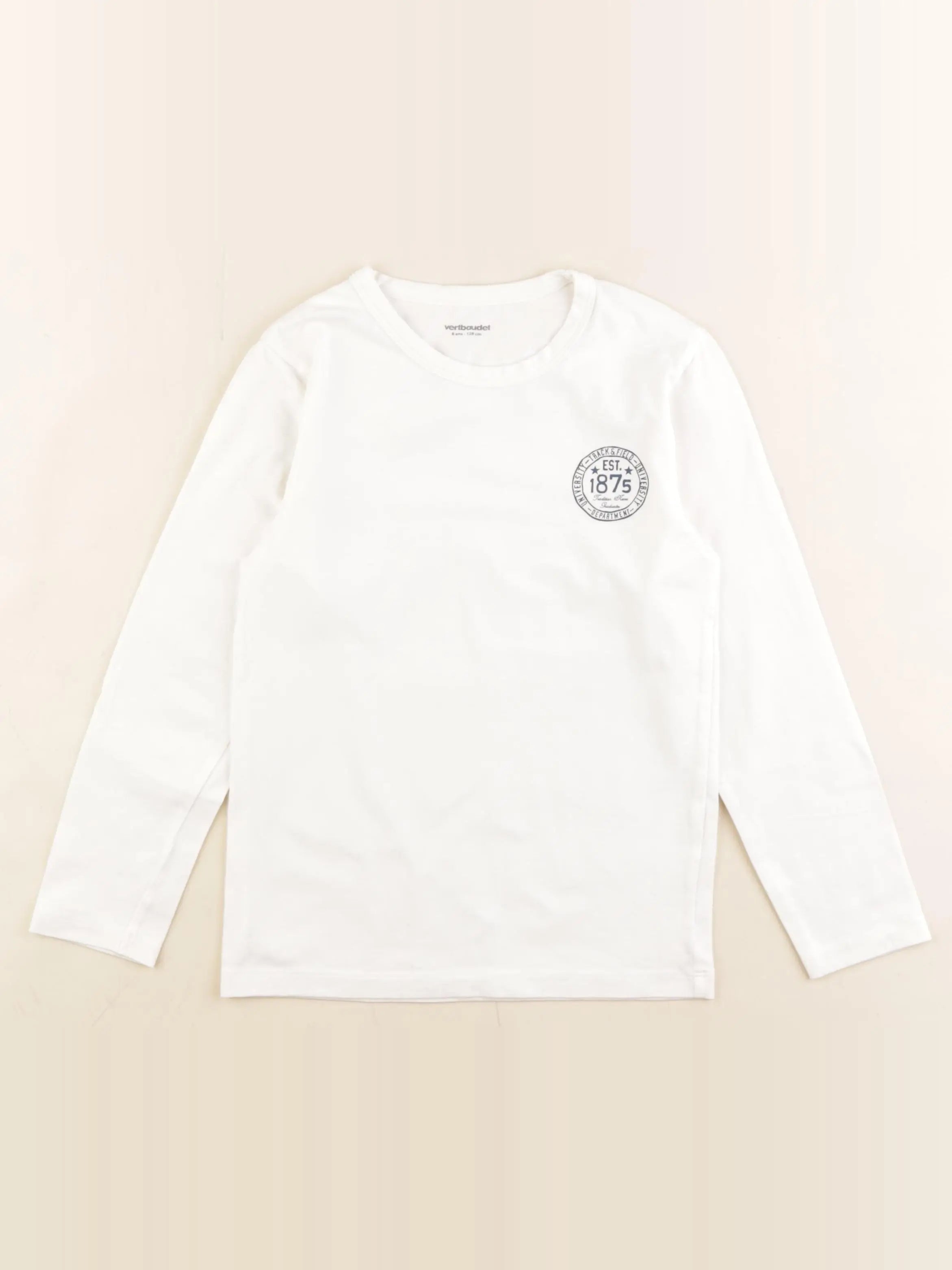 Vertbaudet - maillot de corps blanc - 8 ans