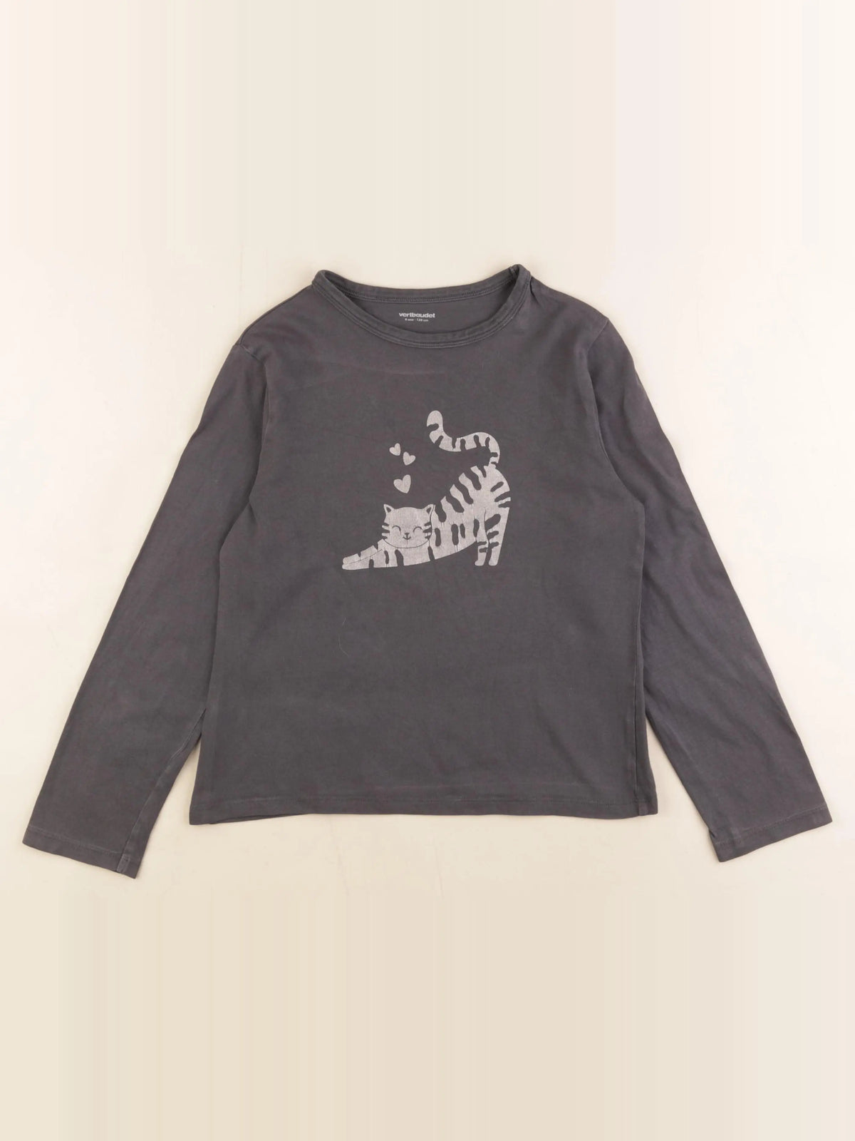 Vertbaudet - tee-shirt gris - 8 ans
