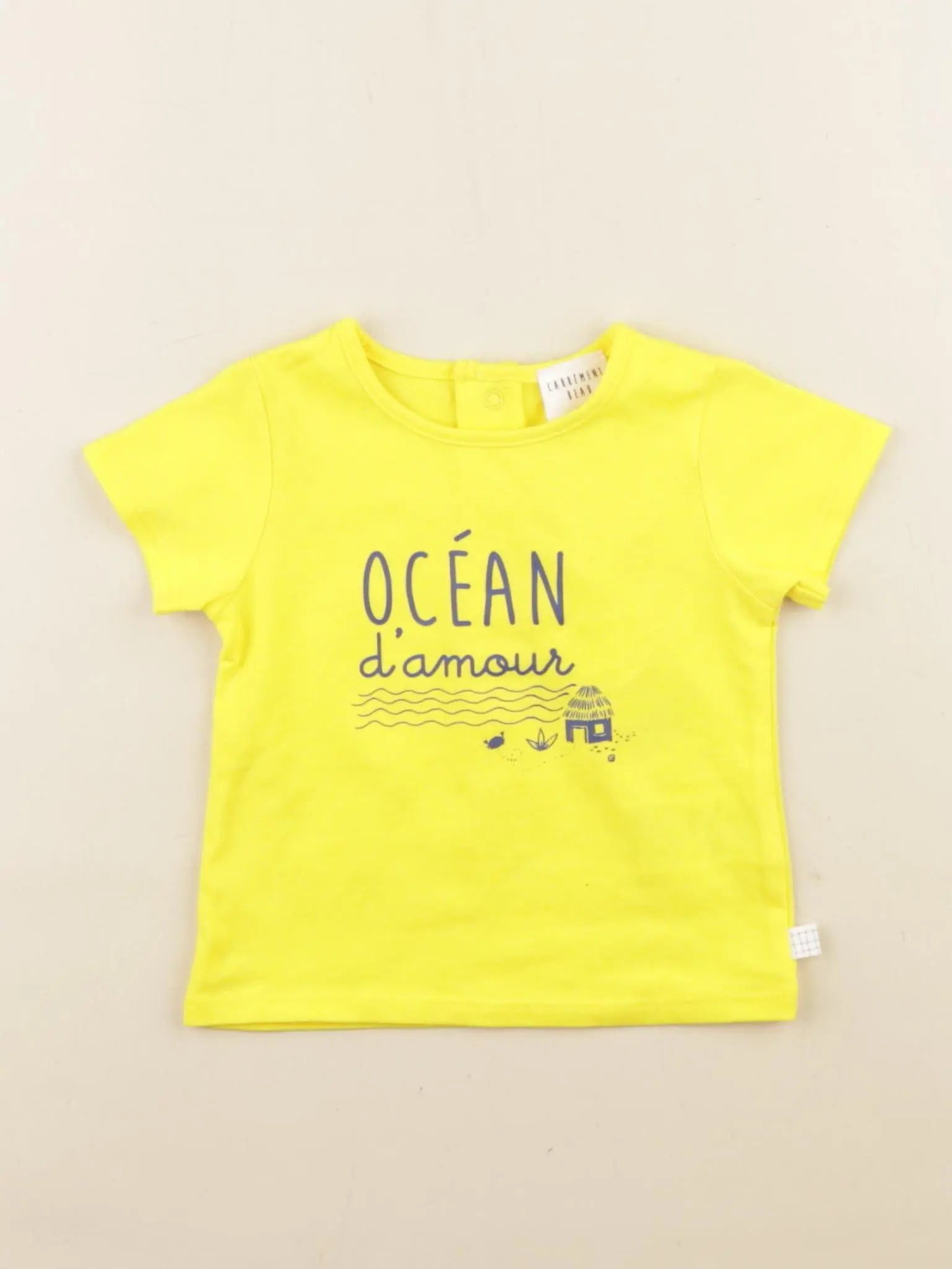 Carrément Beau - tee-shirt jaune - 6 mois