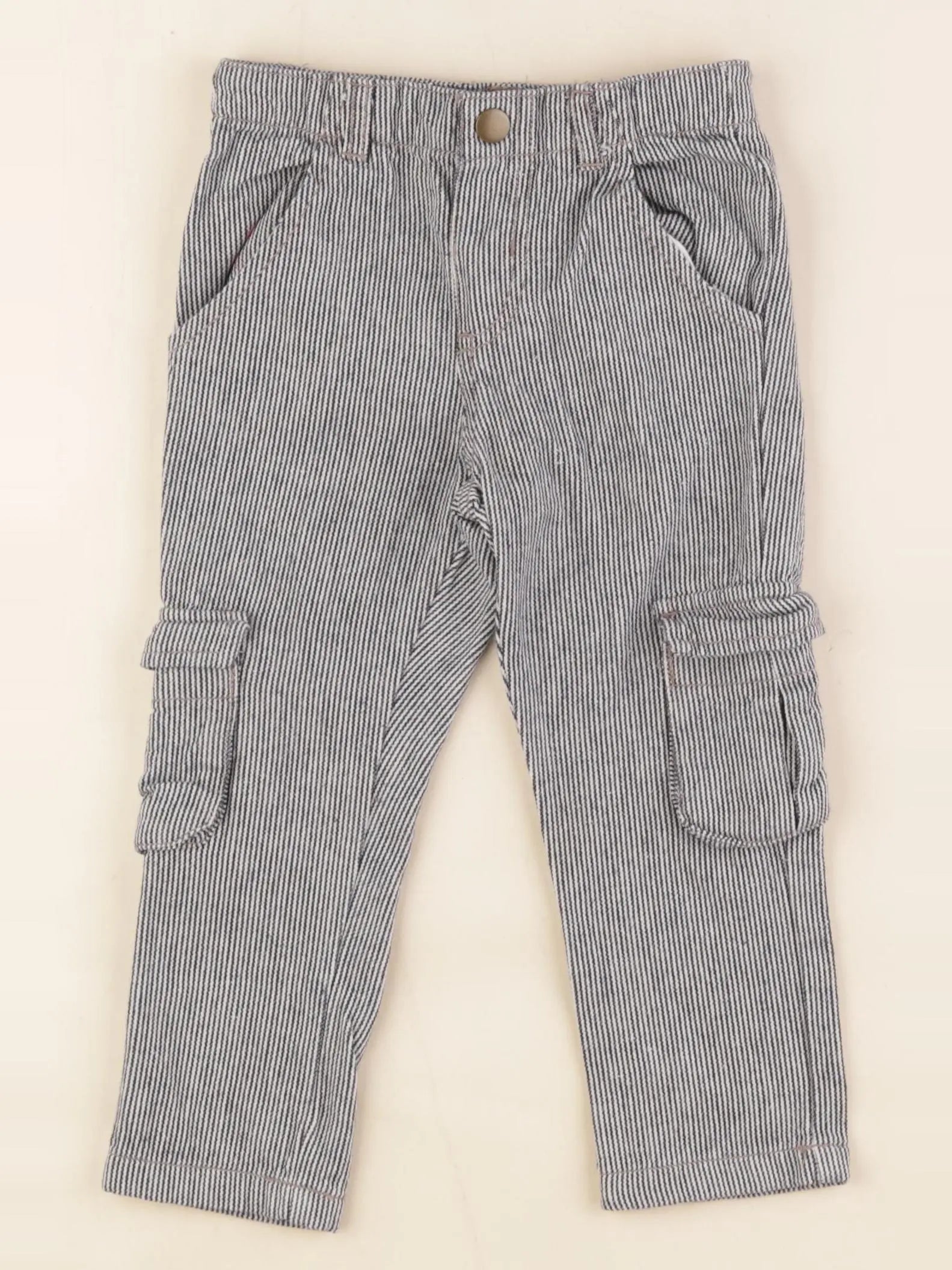 Boutchou - pantalon bleu, blanc - 24 mois
