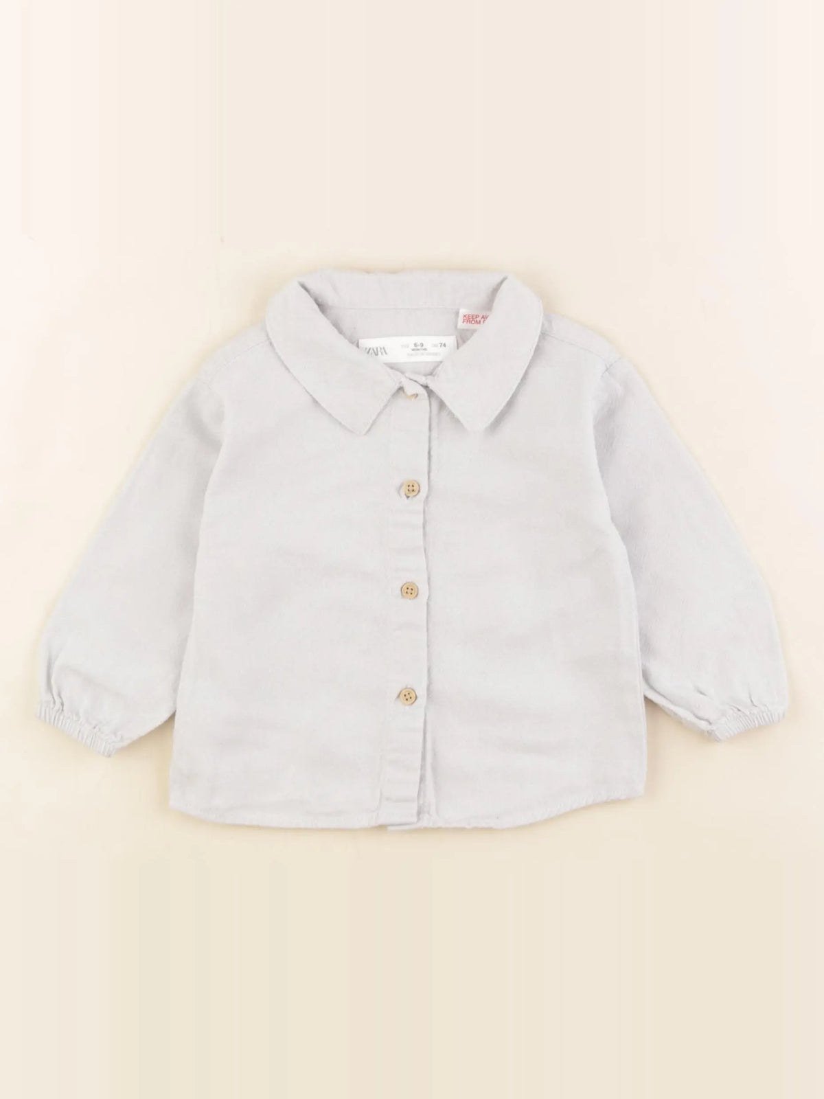 Zara - chemise gris - 6/9 mois