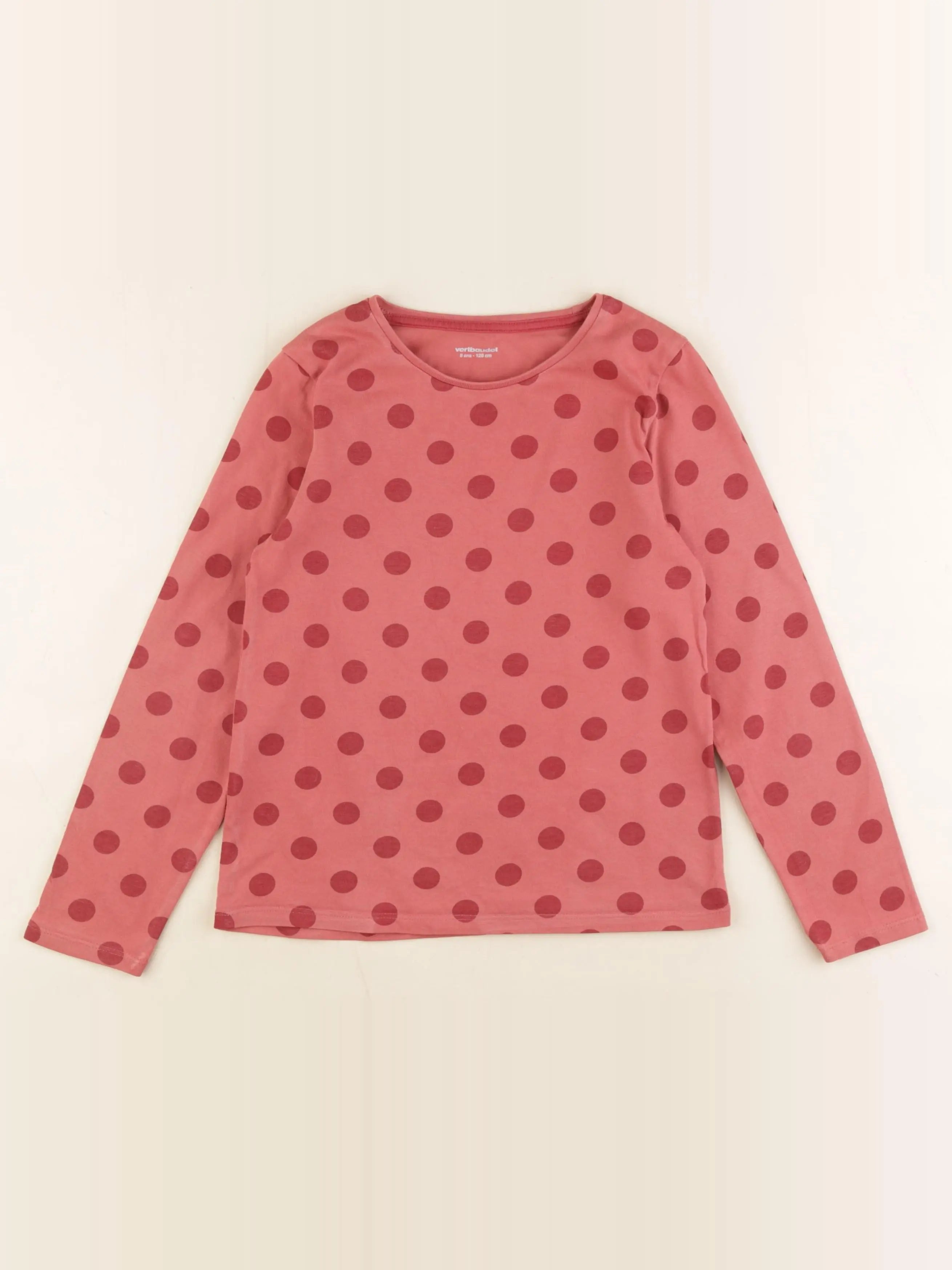 Vertbaudet - tee-shirt rouge - 8 ans