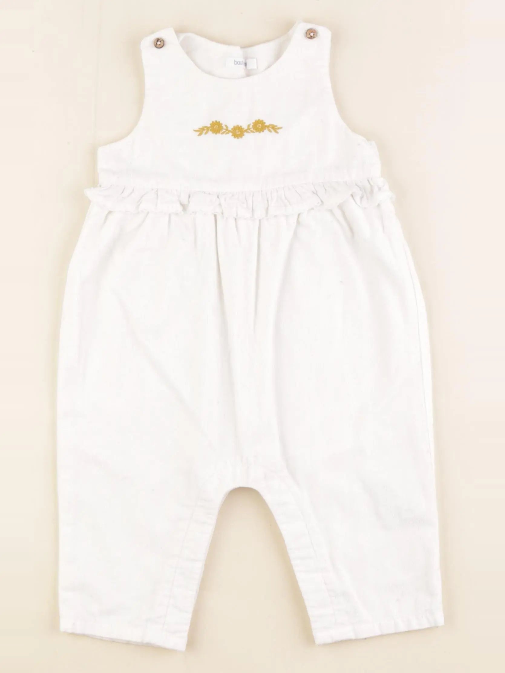 Boutchou - salopette blanc - 6 mois