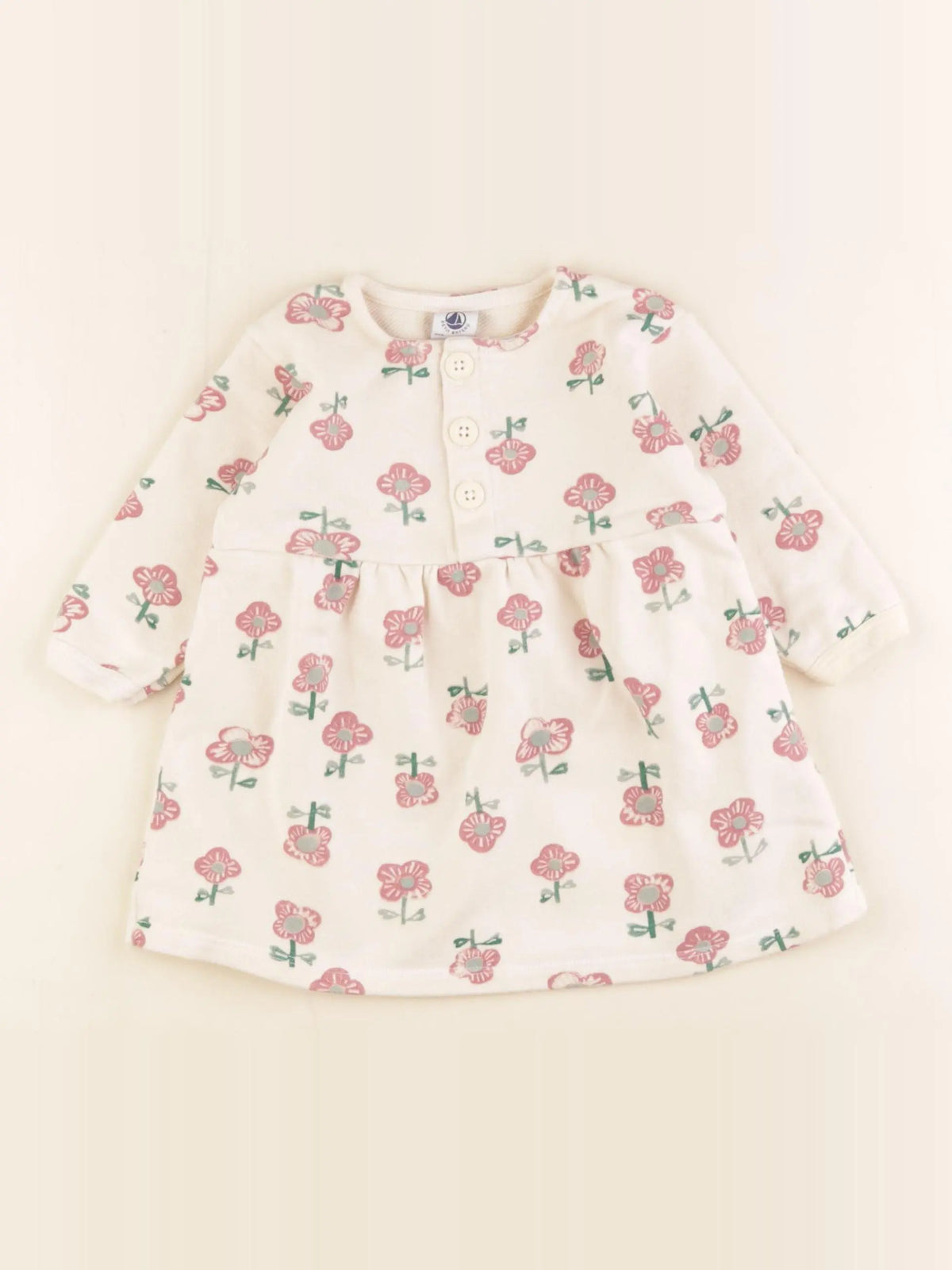 Petit Bateau - robe multicolore - 12 mois