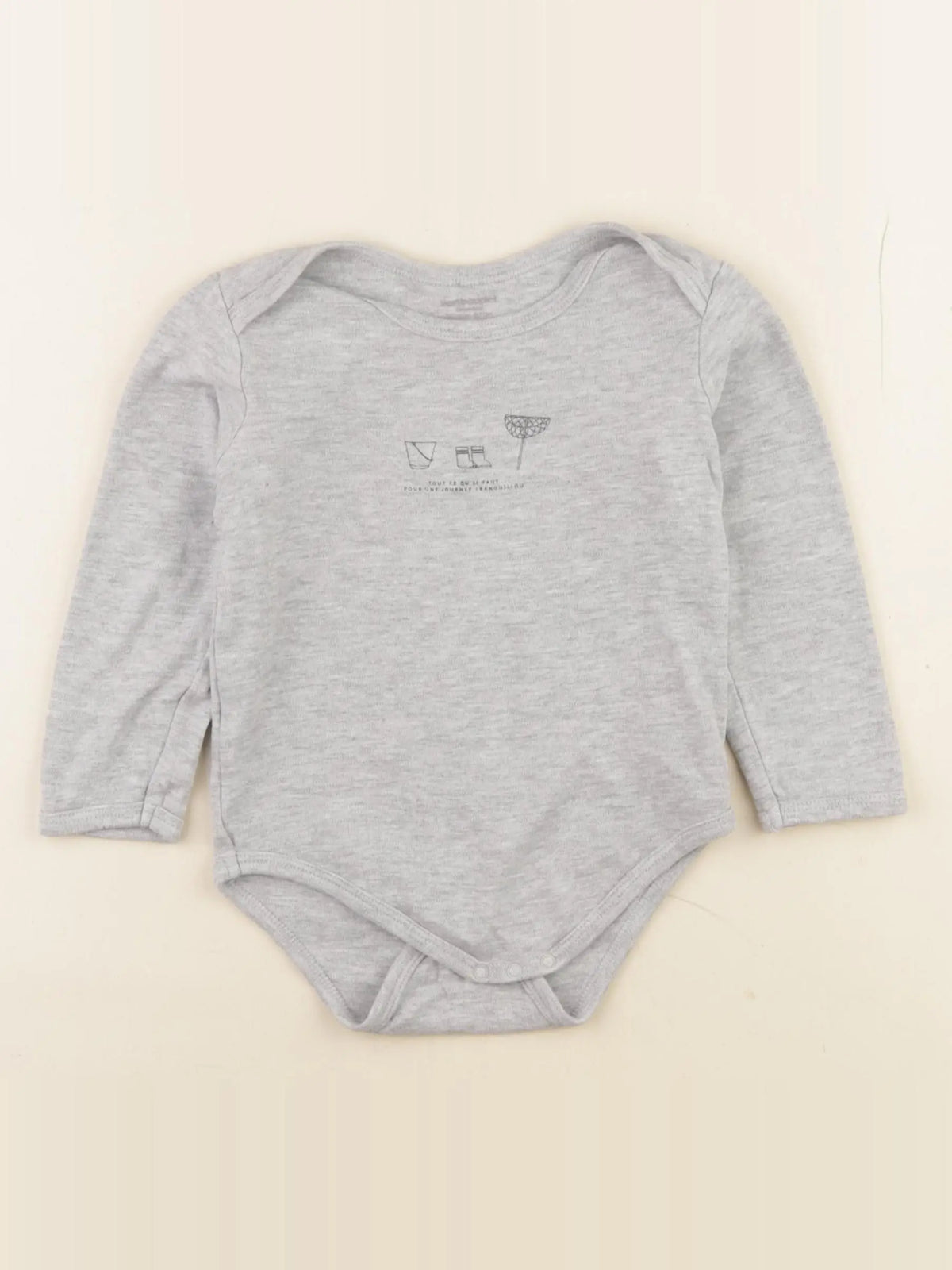 Vertbaudet - body gris - 36 mois