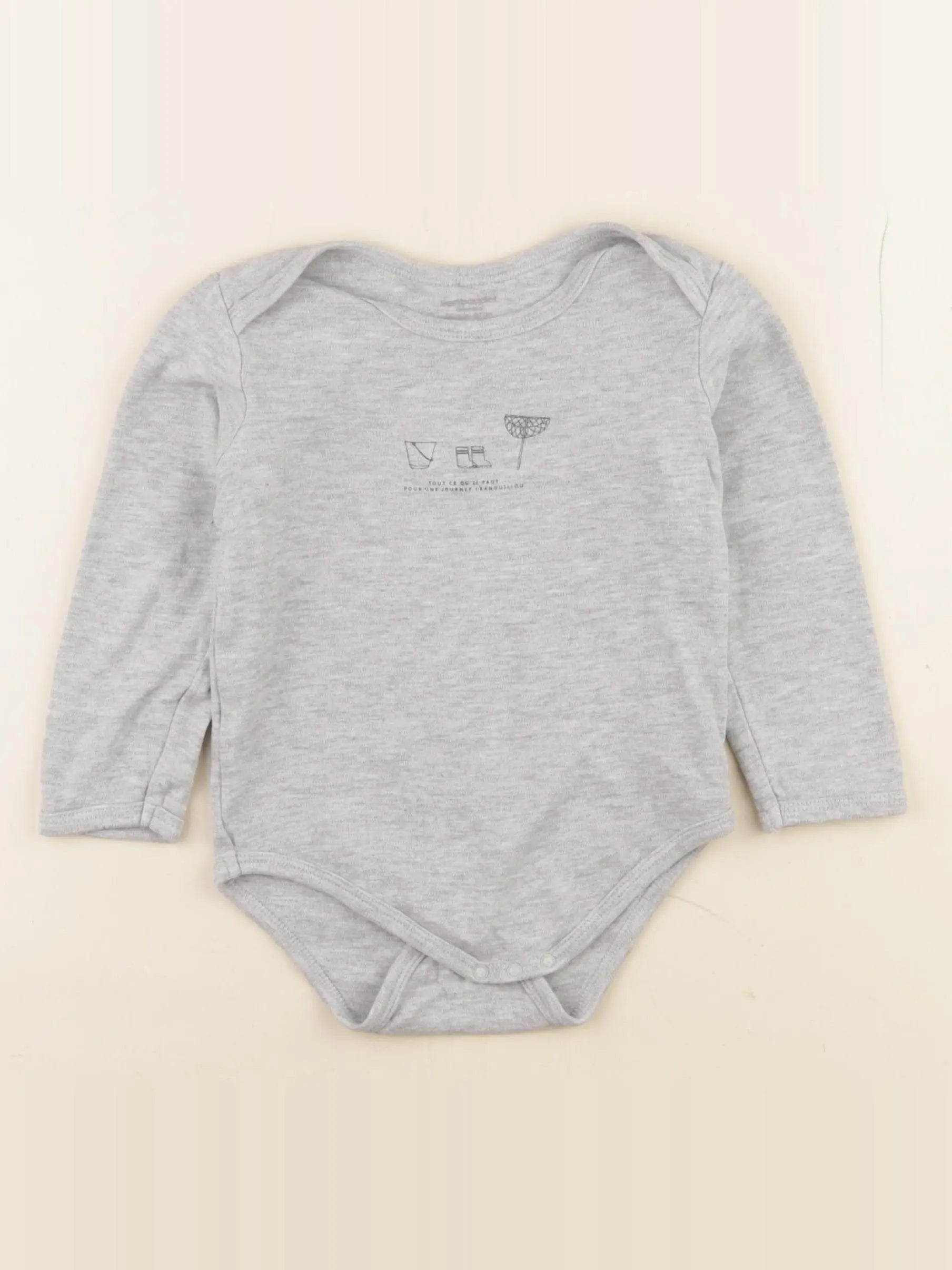 Vertbaudet - body gris - 36 mois