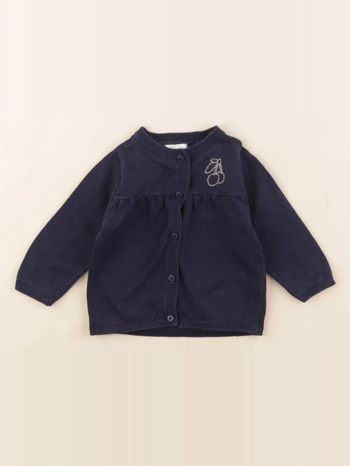 Vertbaudet - gilet bleu - 6 mois