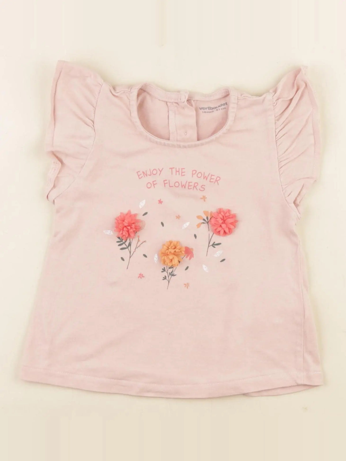 Vertbaudet - tee-shirt rose - 18 mois